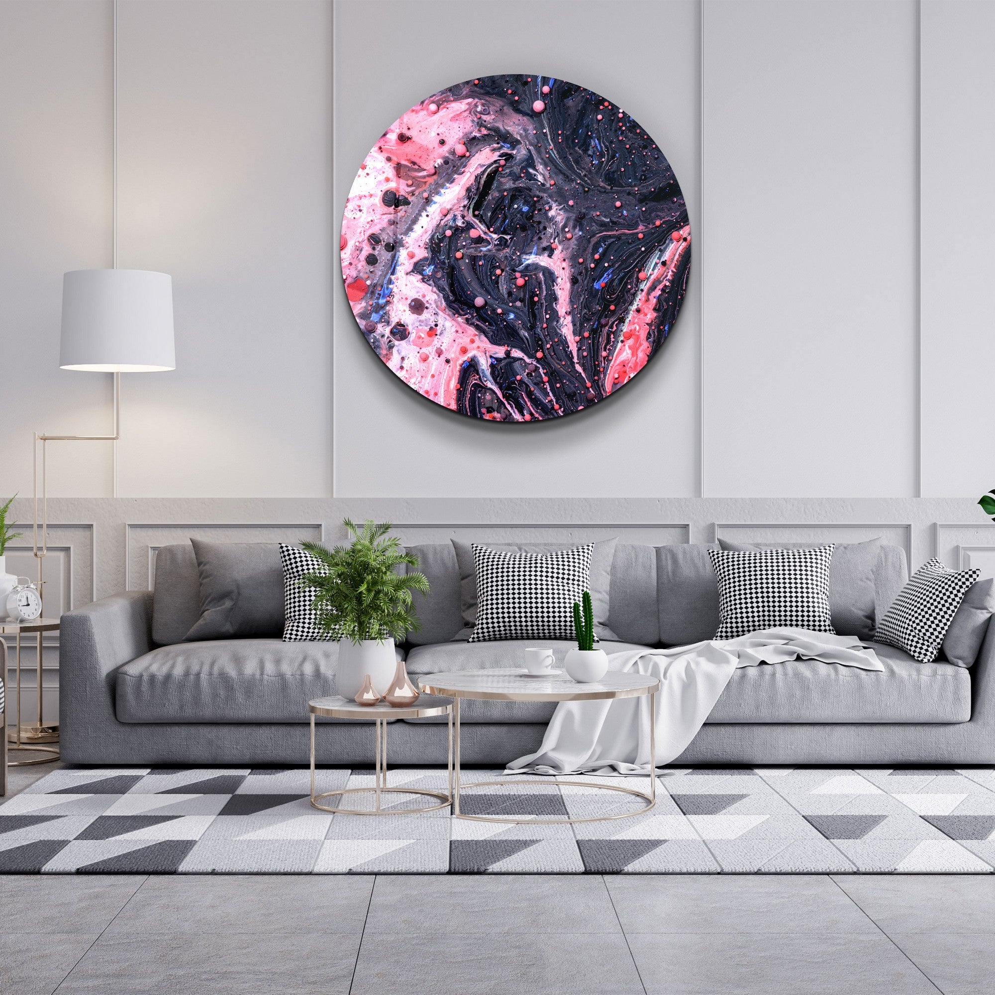 Quadro Decorativo em Vidro Temperado Multicolor 60x60cm - Impressão UV de Alta Qualidade