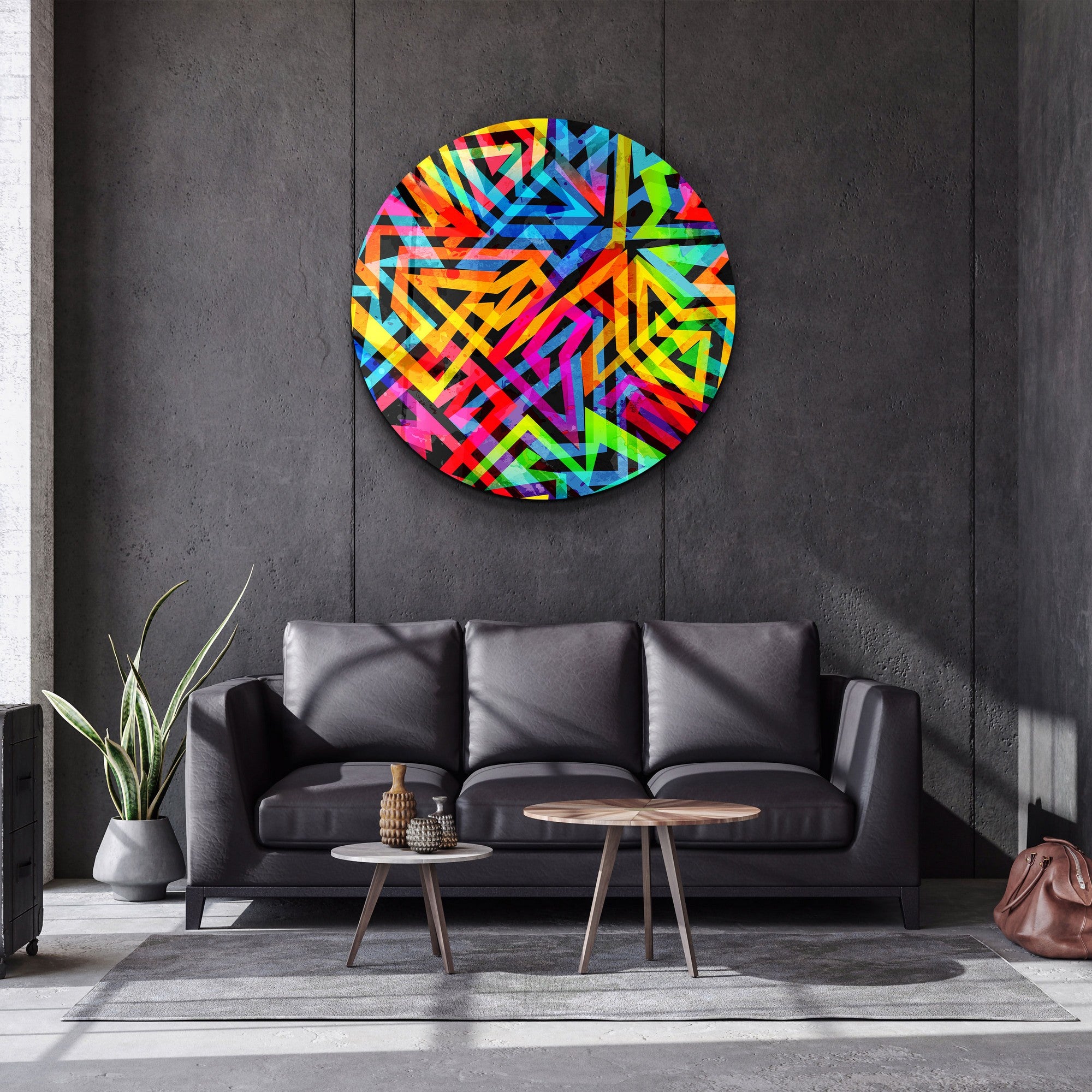 Quadro Decorativo em Vidro Temperado Multicolor 60x60cm - Impressão UV de Alta Qualidade