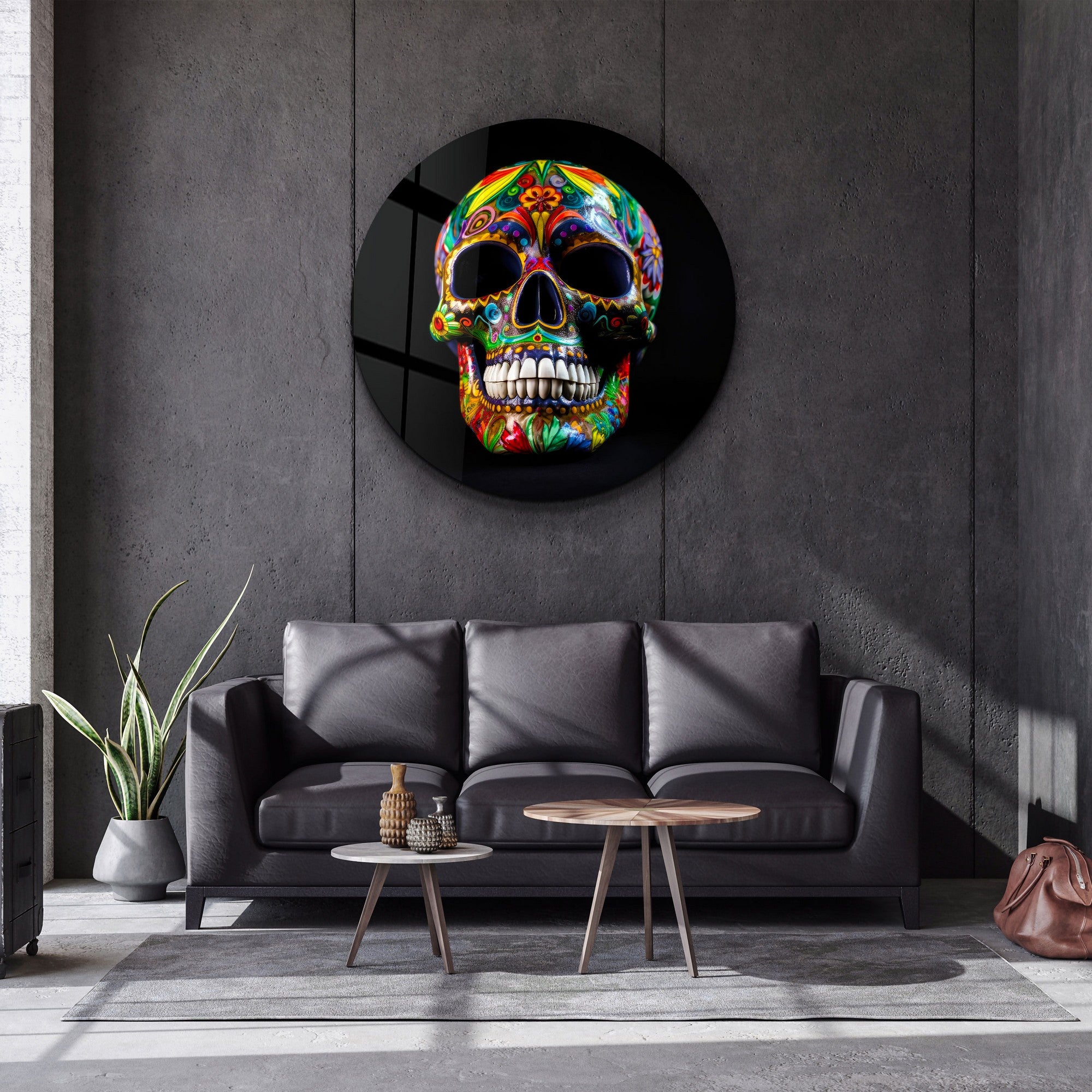 Quadro Decorativo em Vidro Temperado Multicolor 60x60cm - Impressão UV de Alta Qualidade