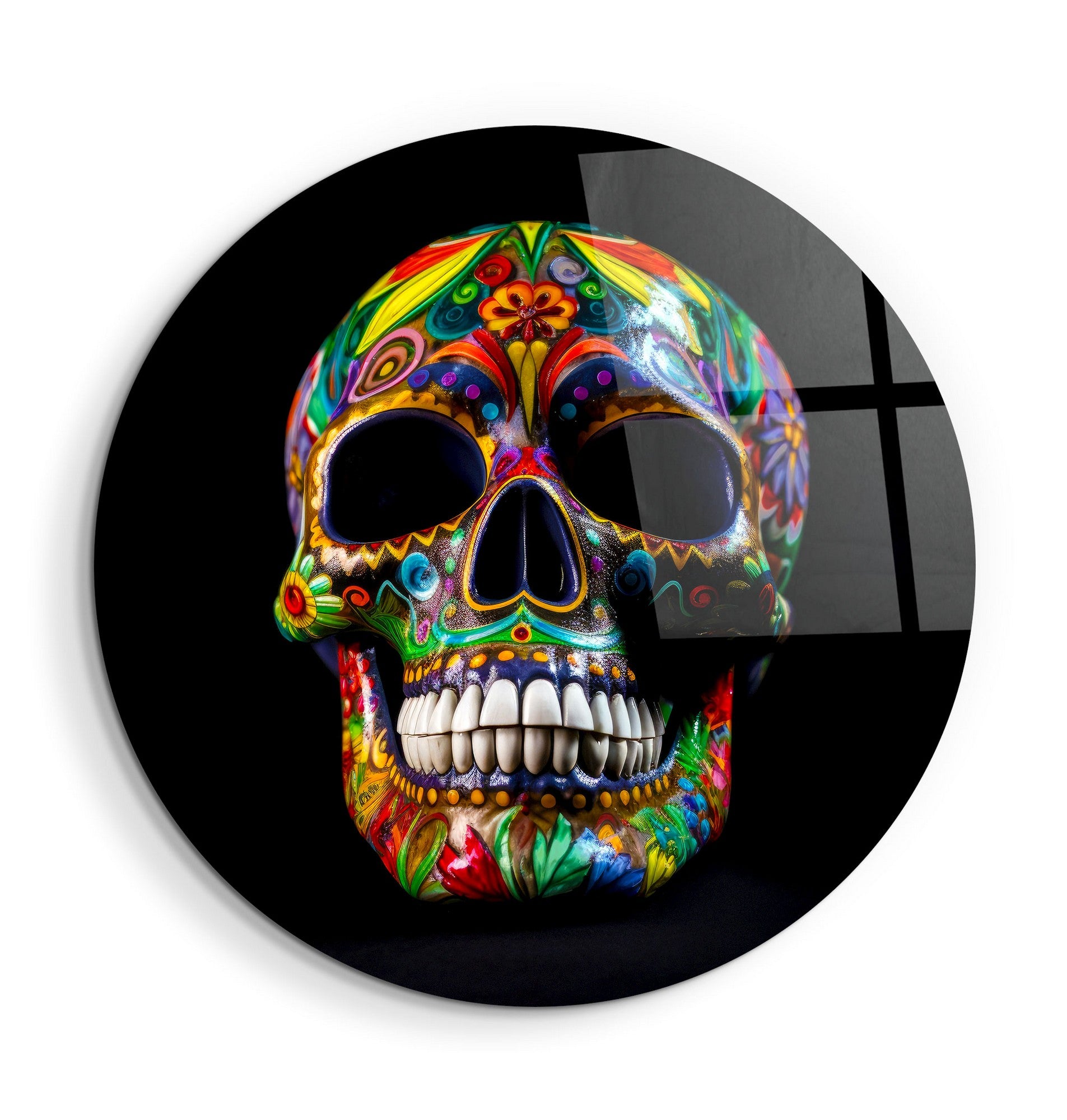 Quadro Decorativo em Vidro Temperado Multicolor 60x60cm - Impressão UV de Alta Qualidade