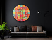 Quadro Decorativo em Vidro Temperado Multicolor 80x80cm - Impressão UV de Alta Qualidade