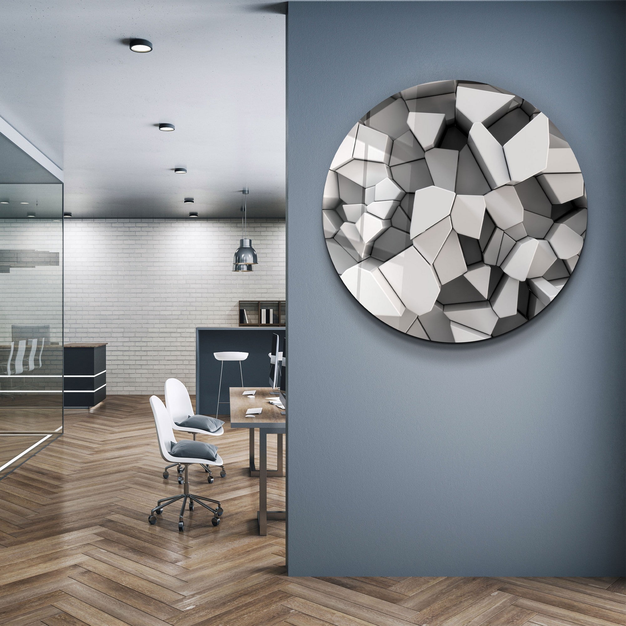 Quadro Decorativo em Vidro Temperado Multicolor 60x60cm - Impressão UV de Alta Qualidade