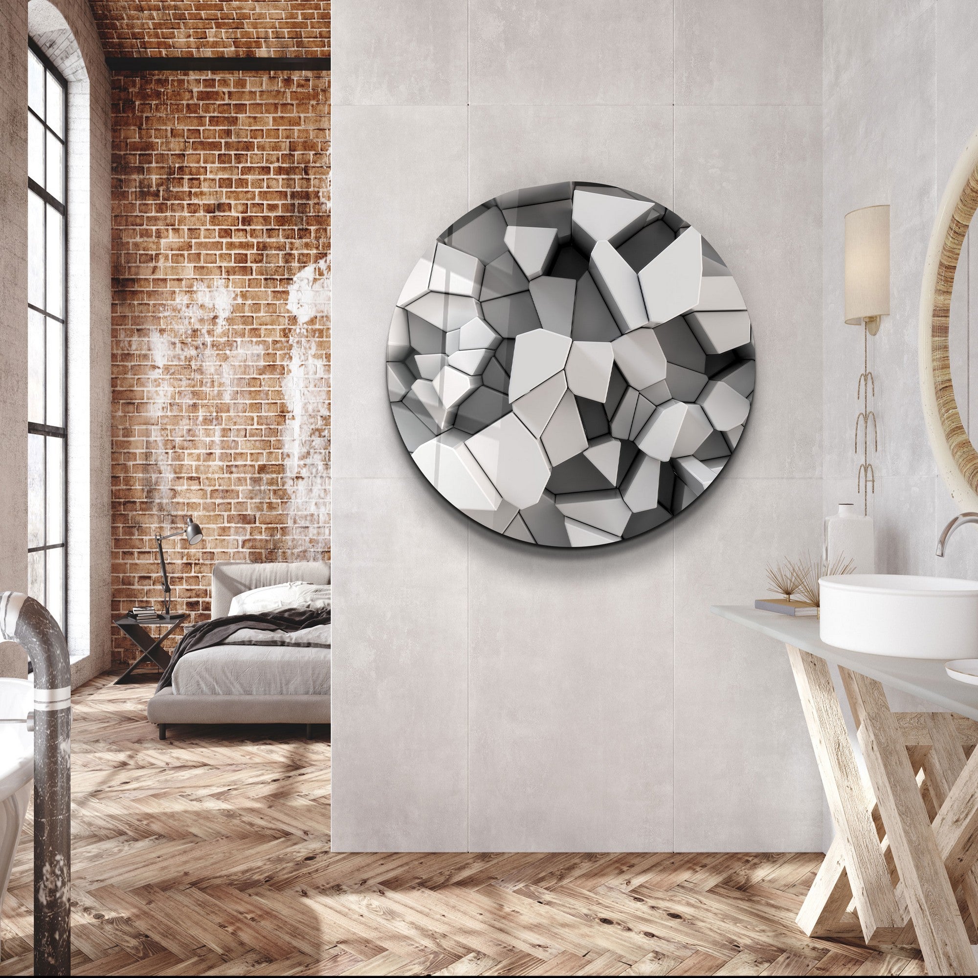 Quadro Decorativo em Vidro Temperado Multicolor 60x60cm - Impressão UV de Alta Qualidade