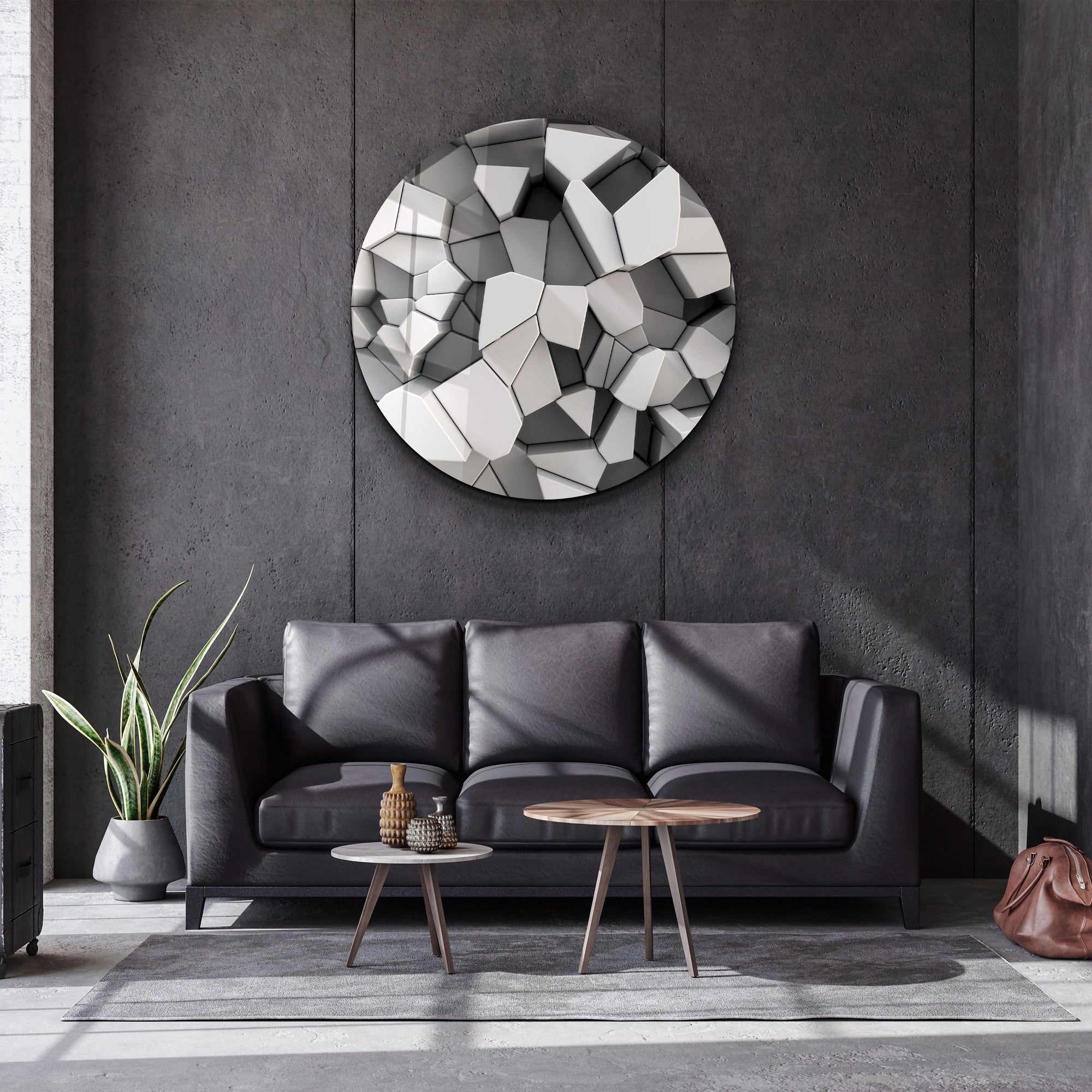 Quadro Decorativo em Vidro Temperado Multicolor 60x60cm - Impressão UV de Alta Qualidade