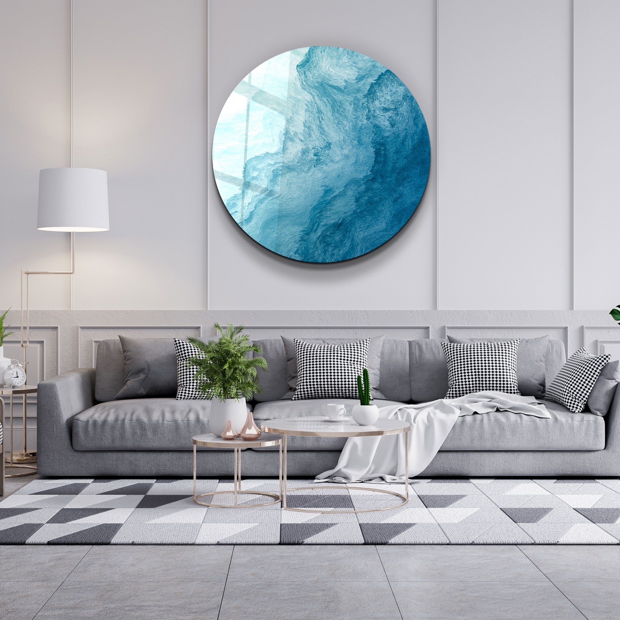 Quadro Decorativo em Vidro Temperado Multicolor 80x80cm - Impressão UV de Alta Qualidade