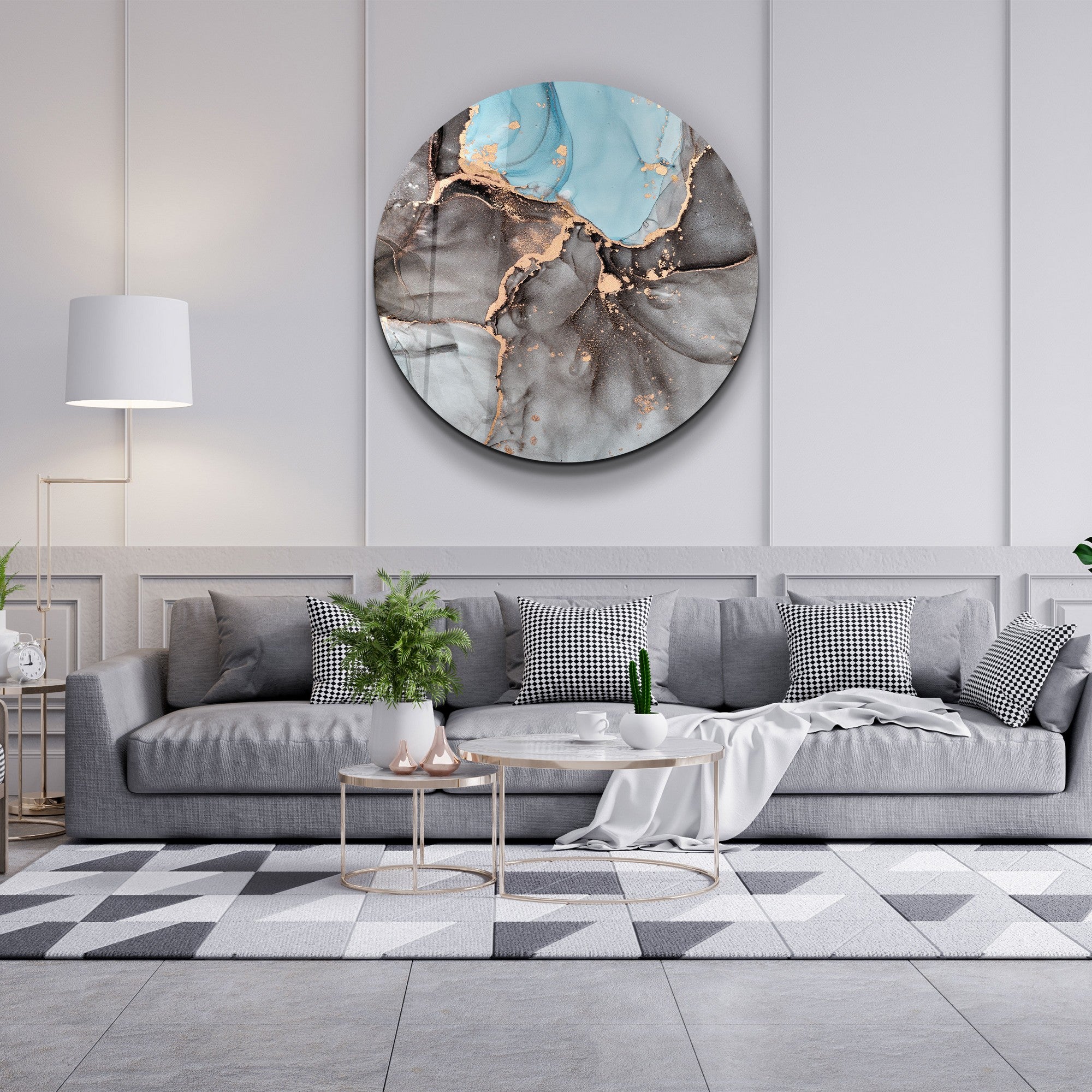 Quadro Decorativo em Vidro Temperado Multicolor 60x60cm - Impressão UV de Alta Qualidade