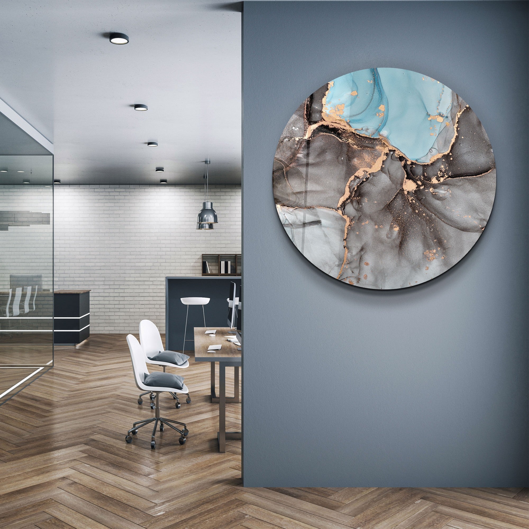 Quadro Decorativo em Vidro Temperado Multicolor 80x80cm - Impressão UV de Alta Qualidade