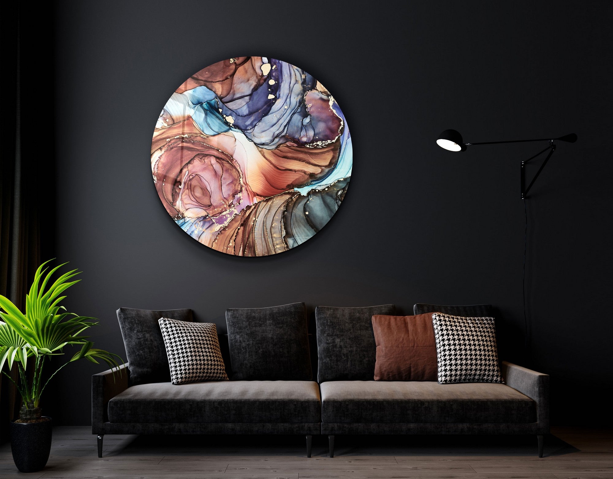 Quadro Decorativo em Vidro Temperado Multicolor 80x80cm - Impressão UV de Alta Qualidade