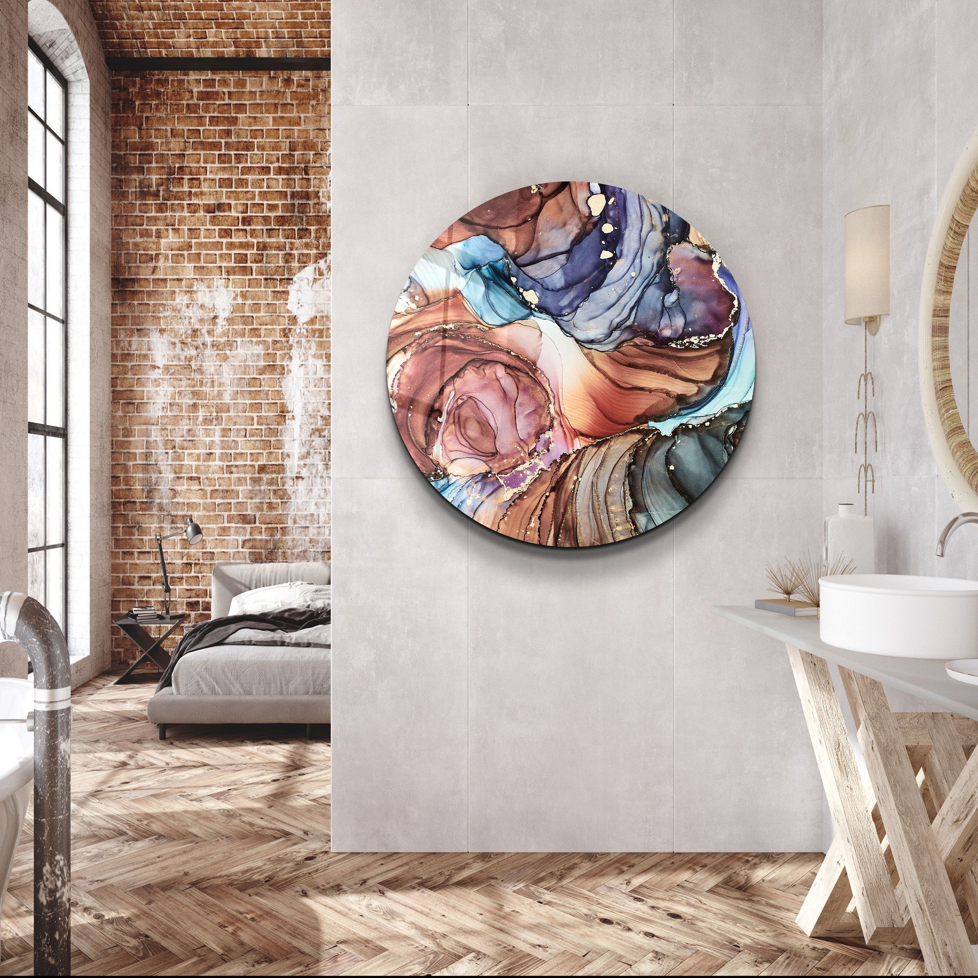 Quadro Decorativo em Vidro Temperado Multicolor 80x80cm - Impressão UV de Alta Qualidade