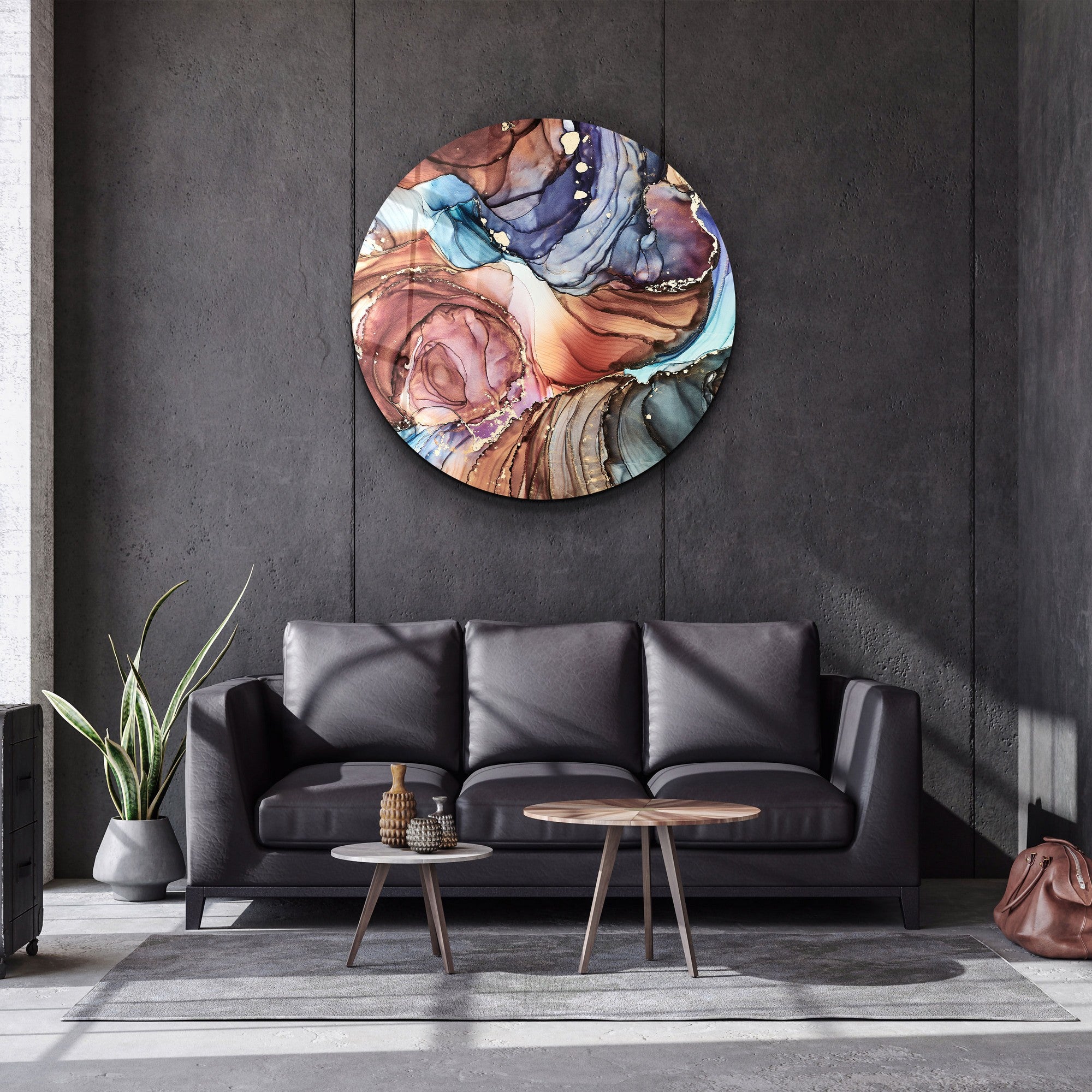 Quadro Decorativo em Vidro Temperado Multicolor 80x80cm - Impressão UV de Alta Qualidade