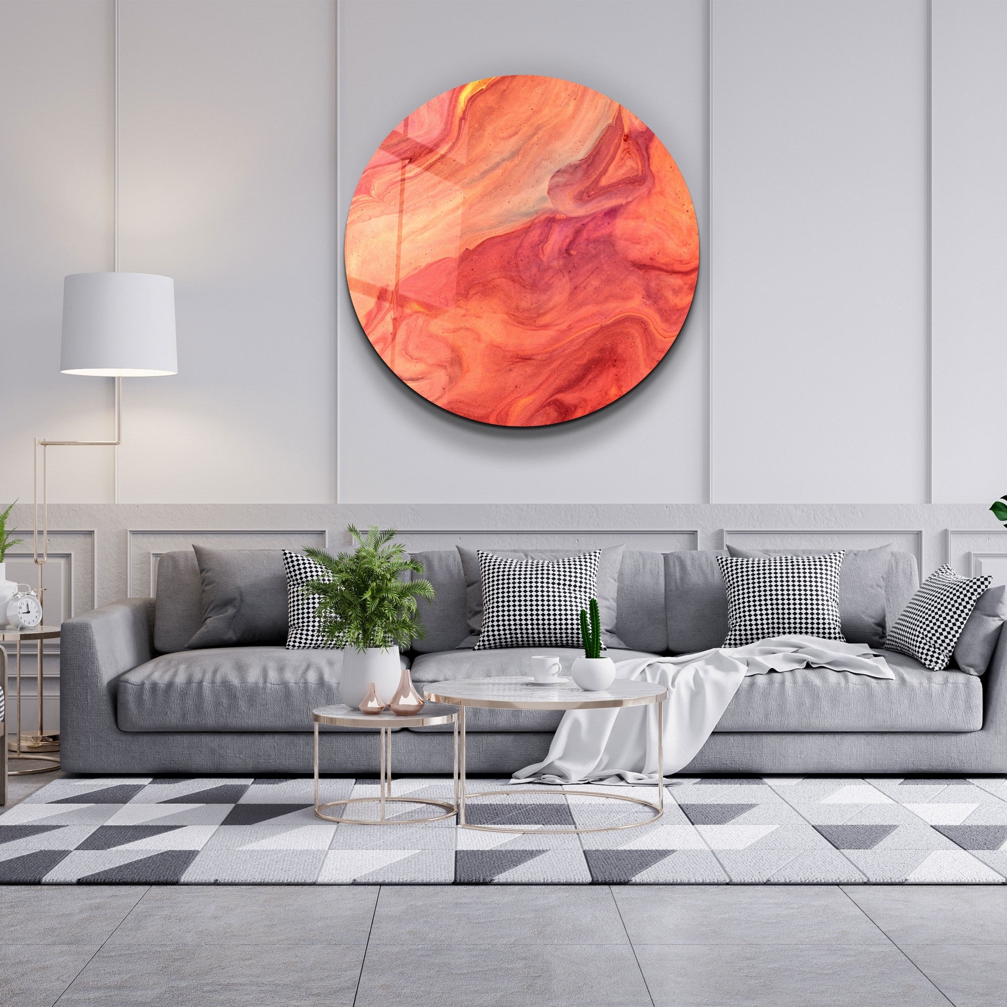 Quadro Decorativo em Vidro Temperado Multicolor 60x60cm - Impressão UV de Alta Qualidade