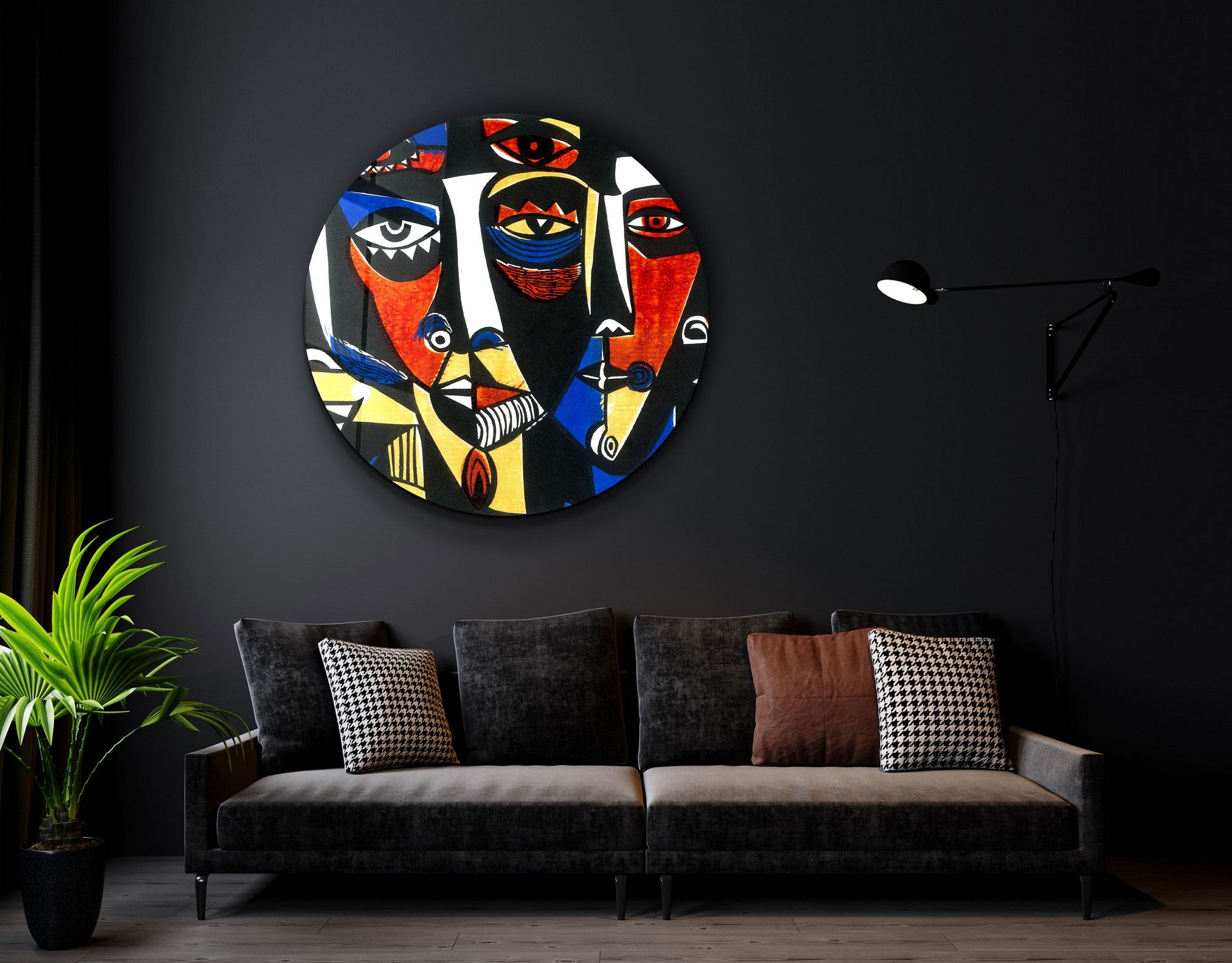 Quadro Decorativo em Vidro Temperado Multicolor 60x60cm - Impressão UV de Alta Qualidade