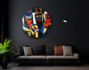 Quadro Decorativo em Vidro Temperado Multicolor 80x80cm - Impressão UV de Alta Qualidade