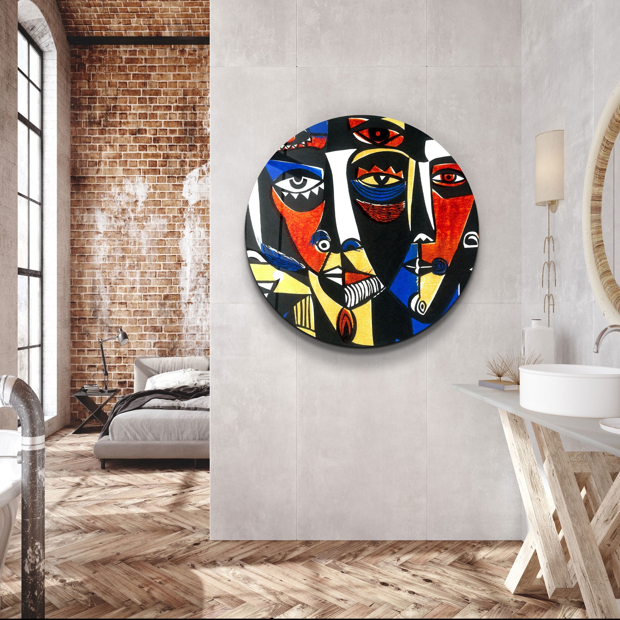 Quadro Decorativo em Vidro Temperado Multicolor 80x80cm - Impressão UV de Alta Qualidade
