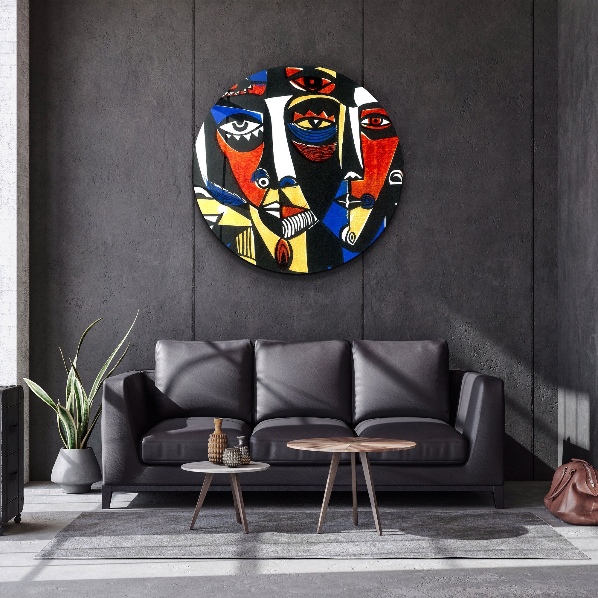 Quadro Decorativo em Vidro Temperado Multicolor 80x80cm - Impressão UV de Alta Qualidade