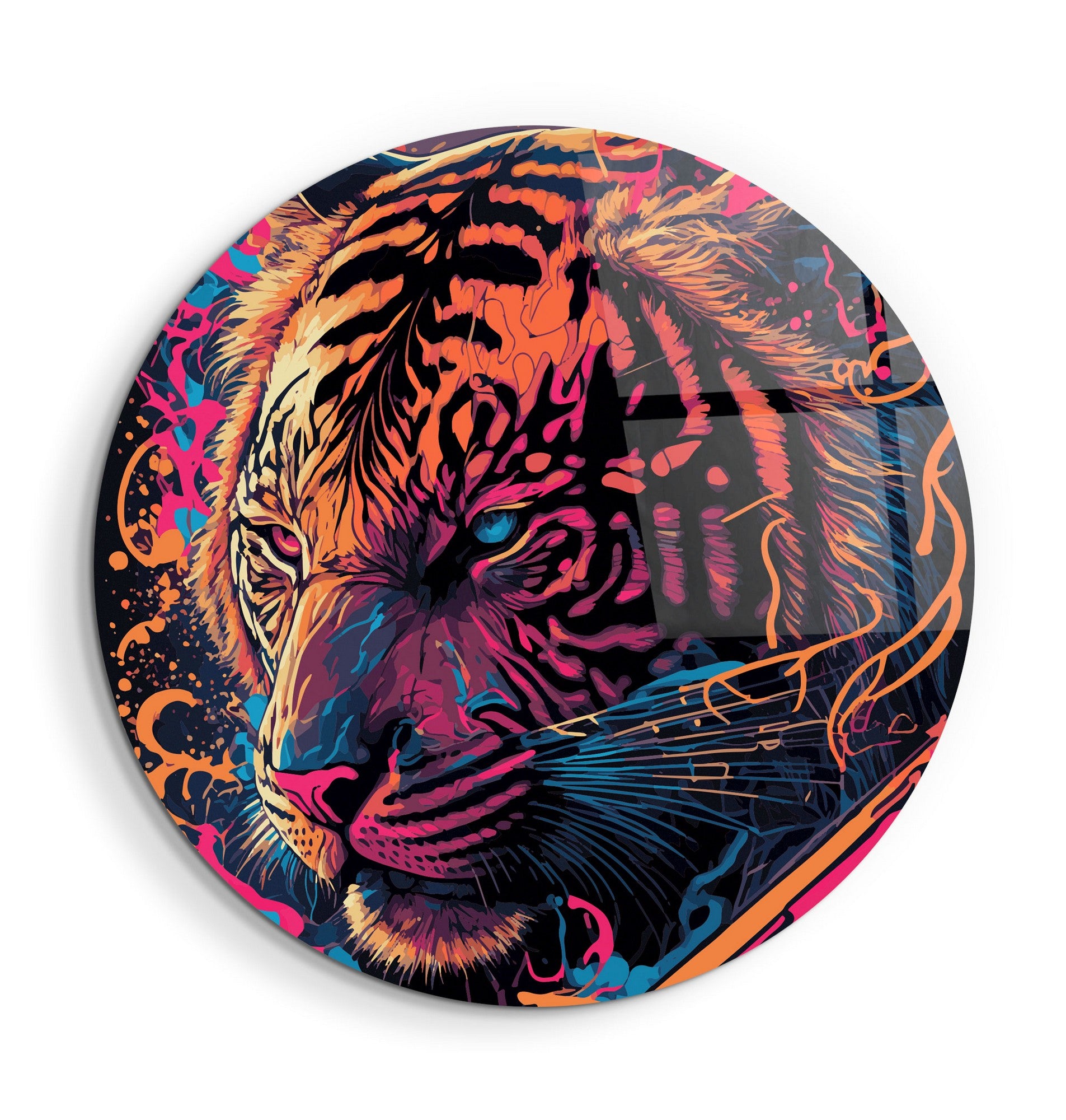 Quadro Decorativo em Vidro Temperado Multicolor 60x60cm - Impressão UV de Alta Qualidade