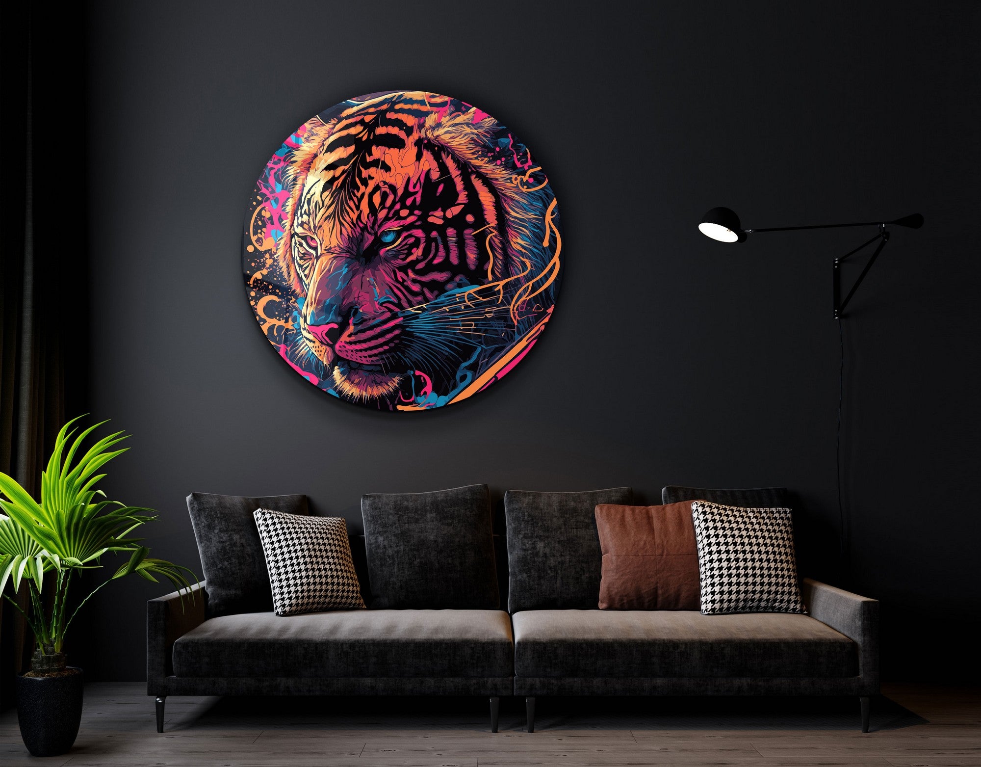 Quadro Decorativo em Vidro Temperado Multicolor 80x80cm - Impressão UV de Alta Qualidade