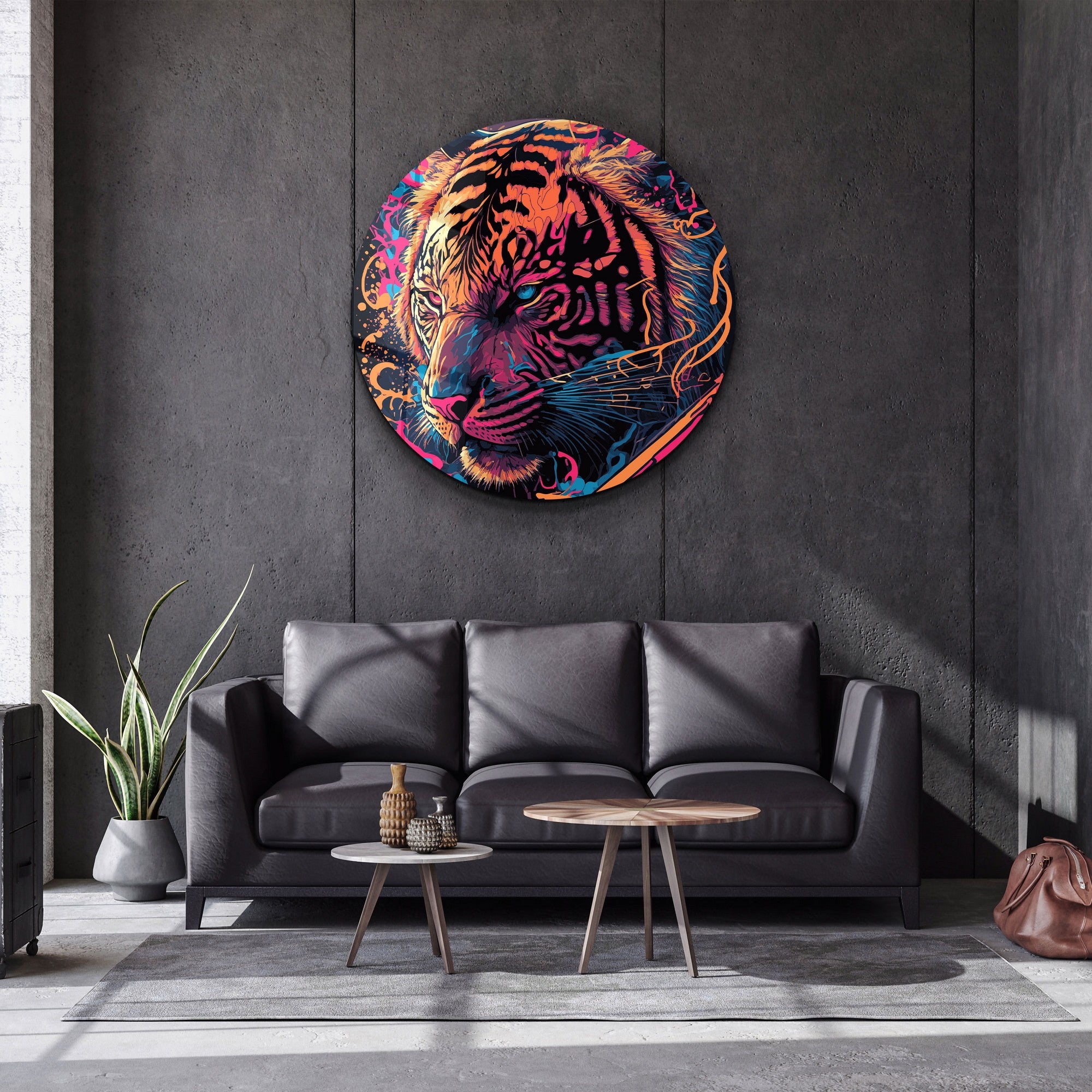 Quadro Decorativo em Vidro Temperado Multicolor 80x80cm - Impressão UV de Alta Qualidade