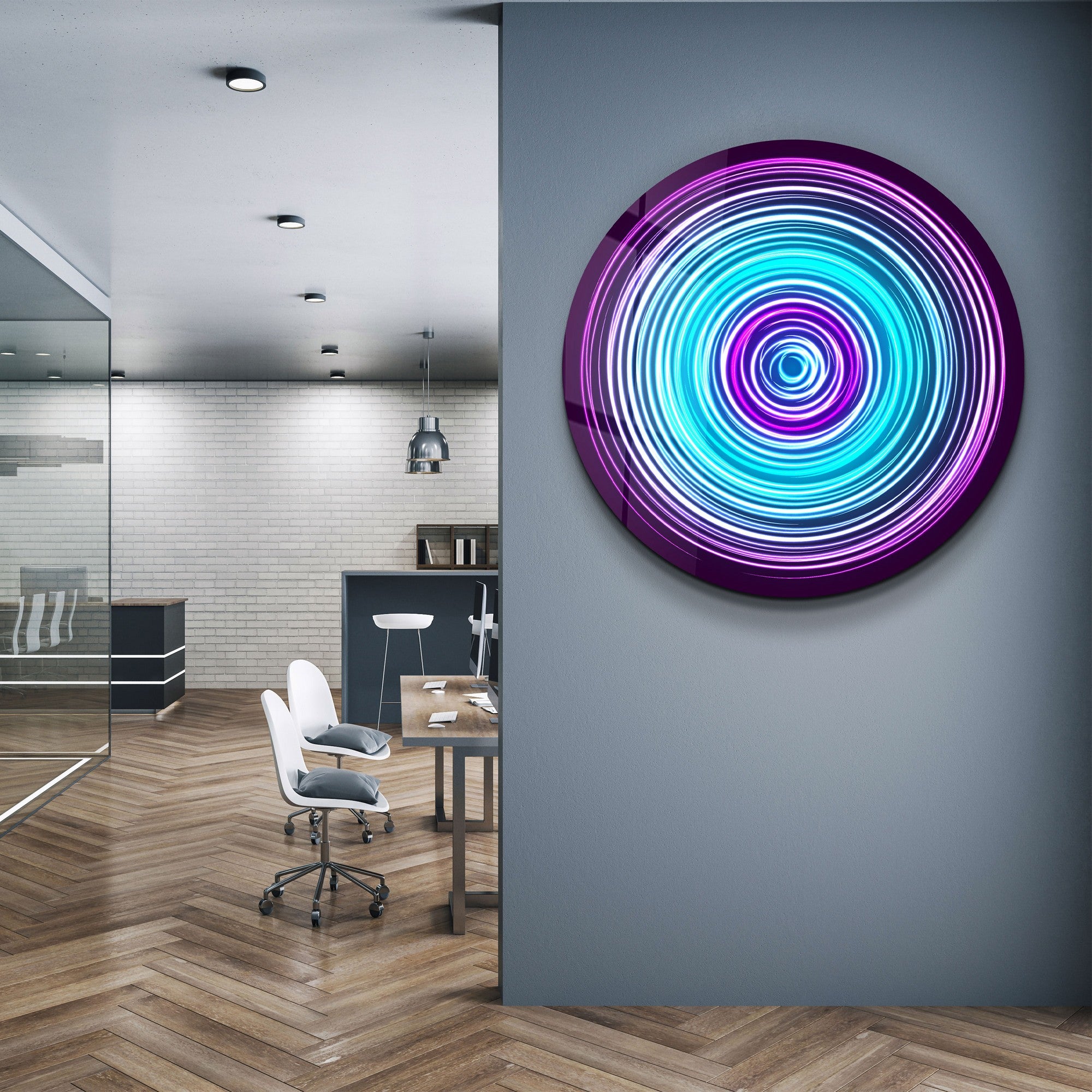 Quadro Decorativo em Vidro Temperado Multicolor 60x60cm - Impressão UV de Alta Qualidade