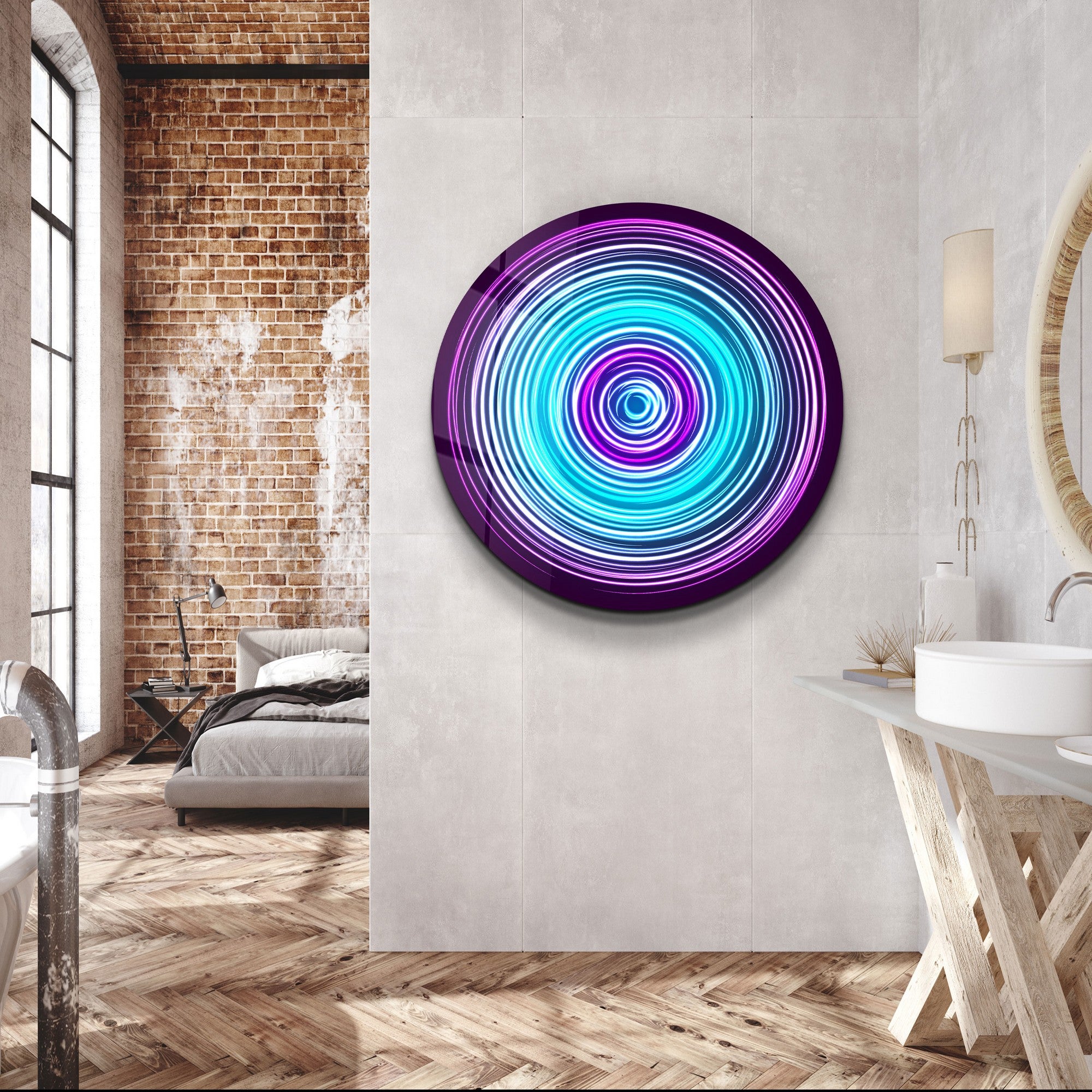 Quadro Decorativo em Vidro Temperado Multicolor 60x60cm - Impressão UV de Alta Qualidade