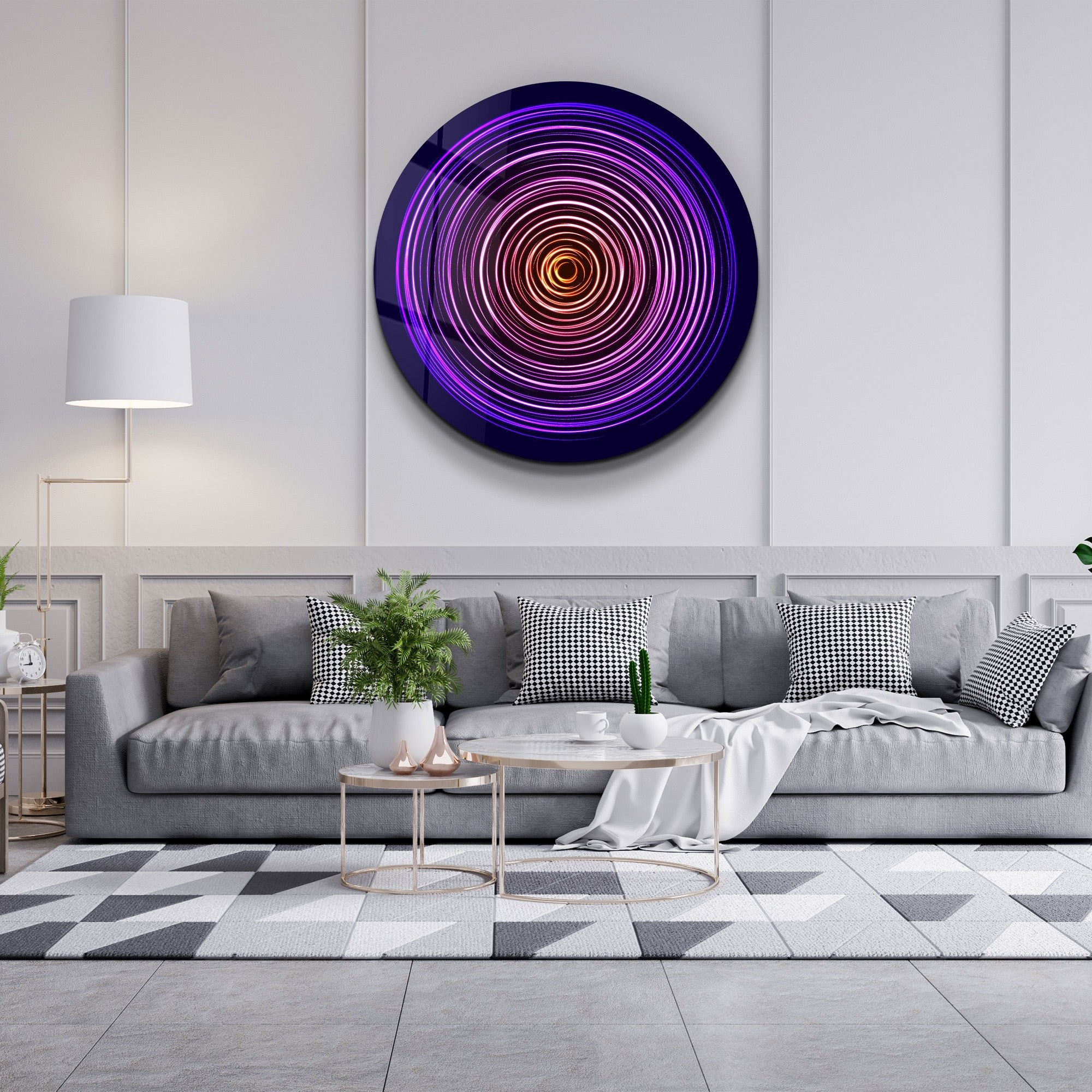 Quadro Decorativo em Vidro Temperado Multicolor 60x60cm - Impressão UV de Alta Qualidade