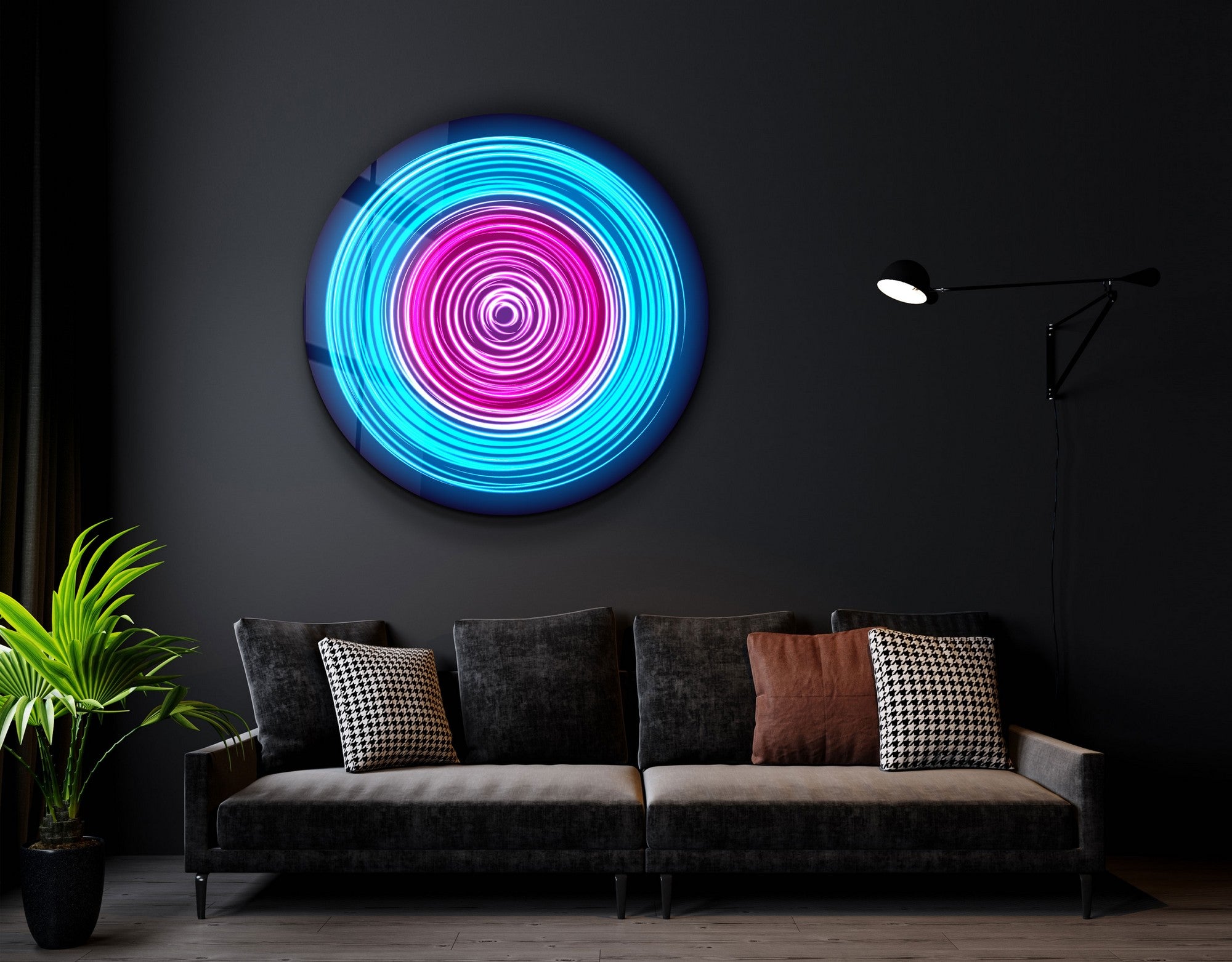 Quadro Decorativo em Vidro Temperado Multicolor 80x80cm - Impressão UV de Alta Qualidade