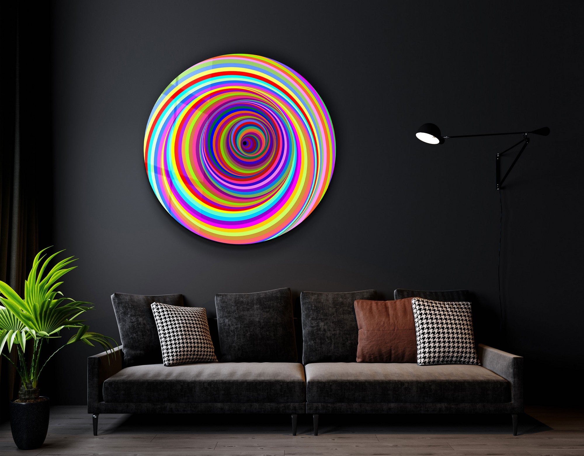 Quadro Decorativo em Vidro Temperado Multicolor 60x60cm - Impressão UV de Alta Qualidade