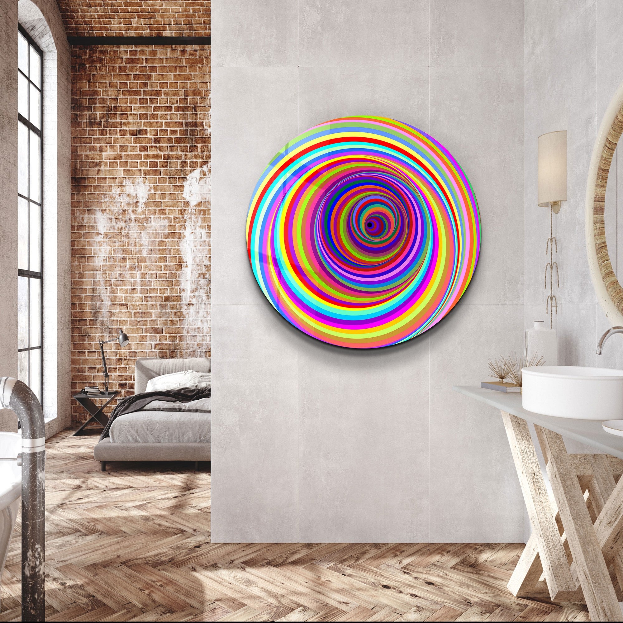 Quadro Decorativo em Vidro Temperado Multicolor 60x60cm - Impressão UV de Alta Qualidade