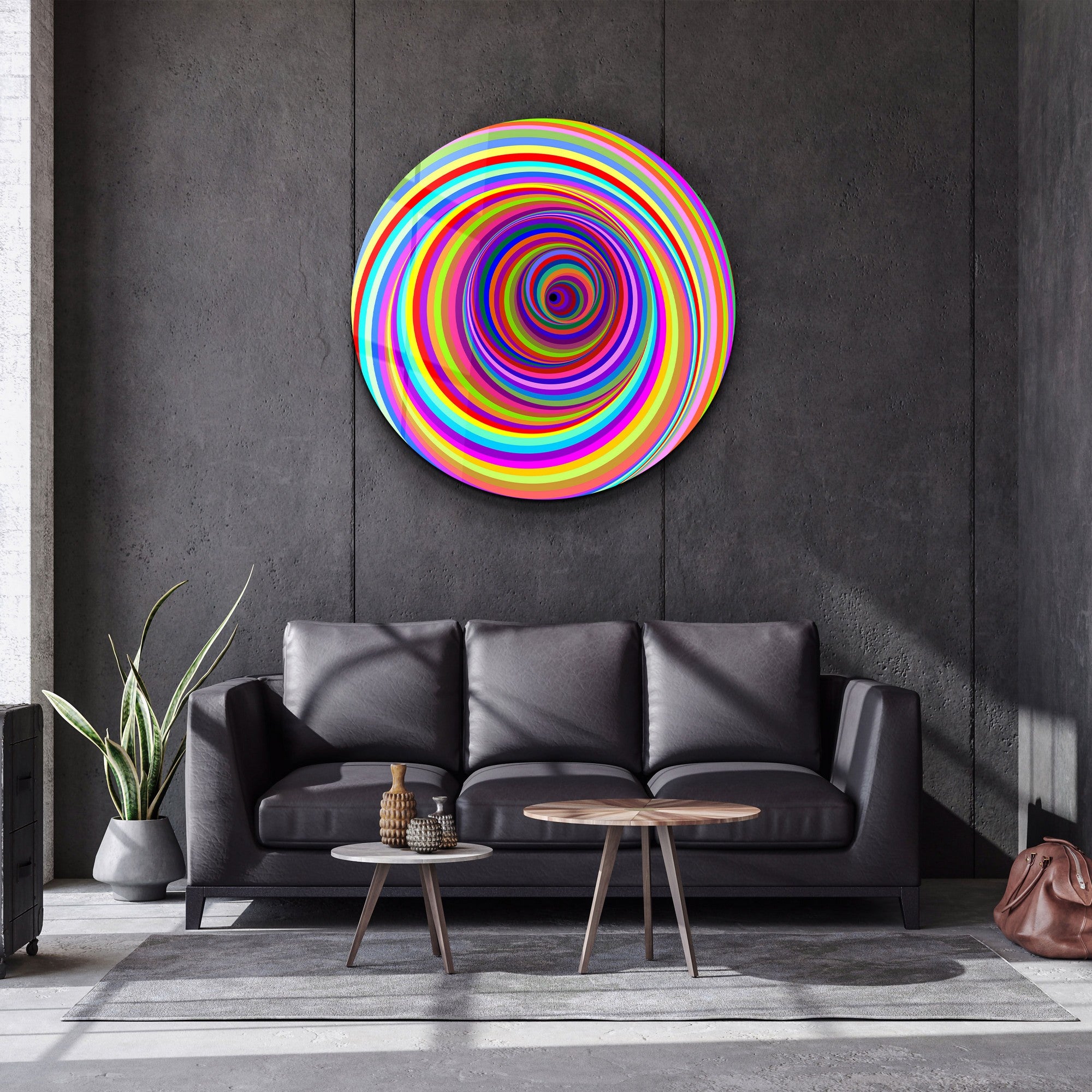 Quadro Decorativo em Vidro Temperado Multicolor 80x80cm - Impressão UV de Alta Qualidade