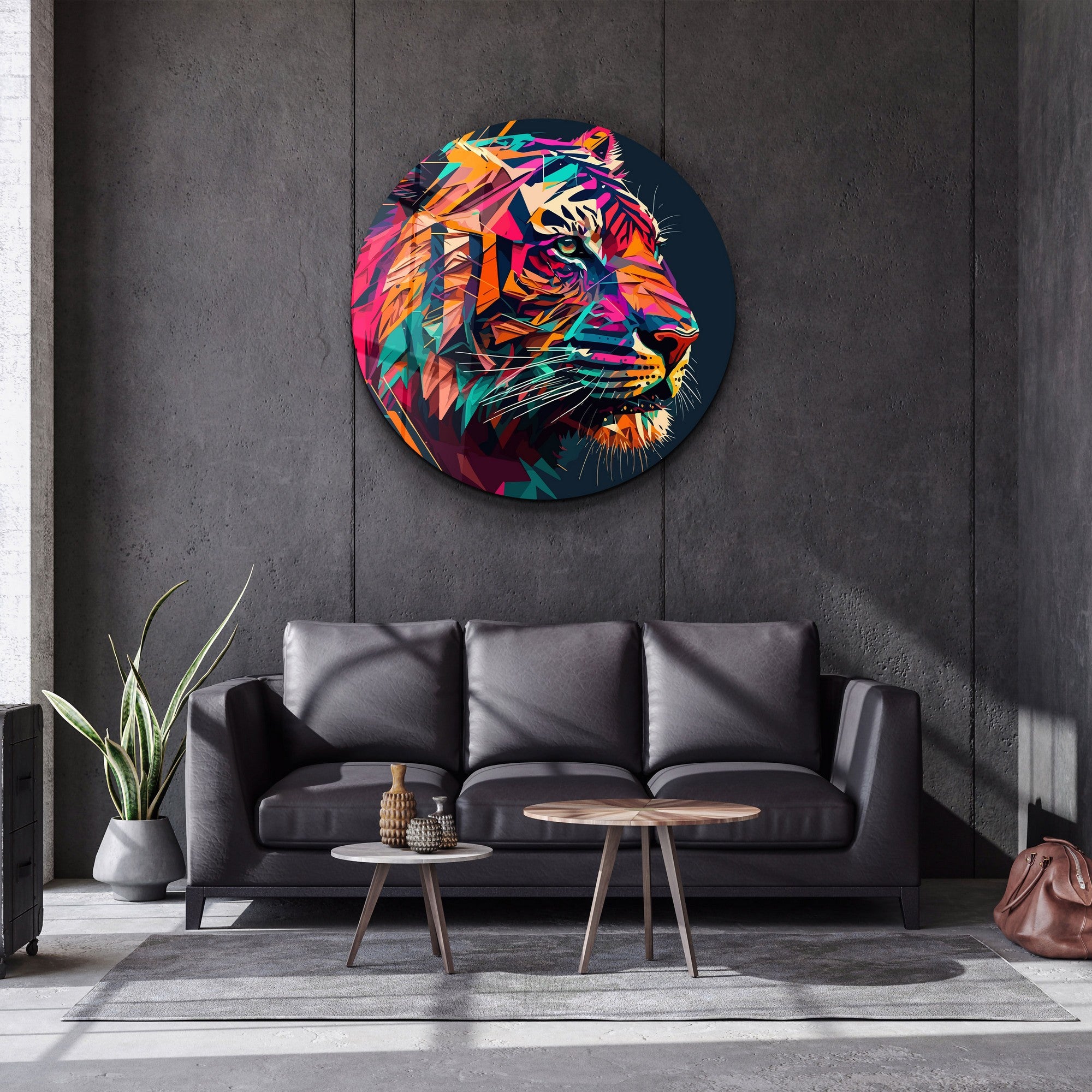 Quadro Decorativo em Vidro Temperado Multicolor 80x80cm - Impressão UV de Alta Qualidade