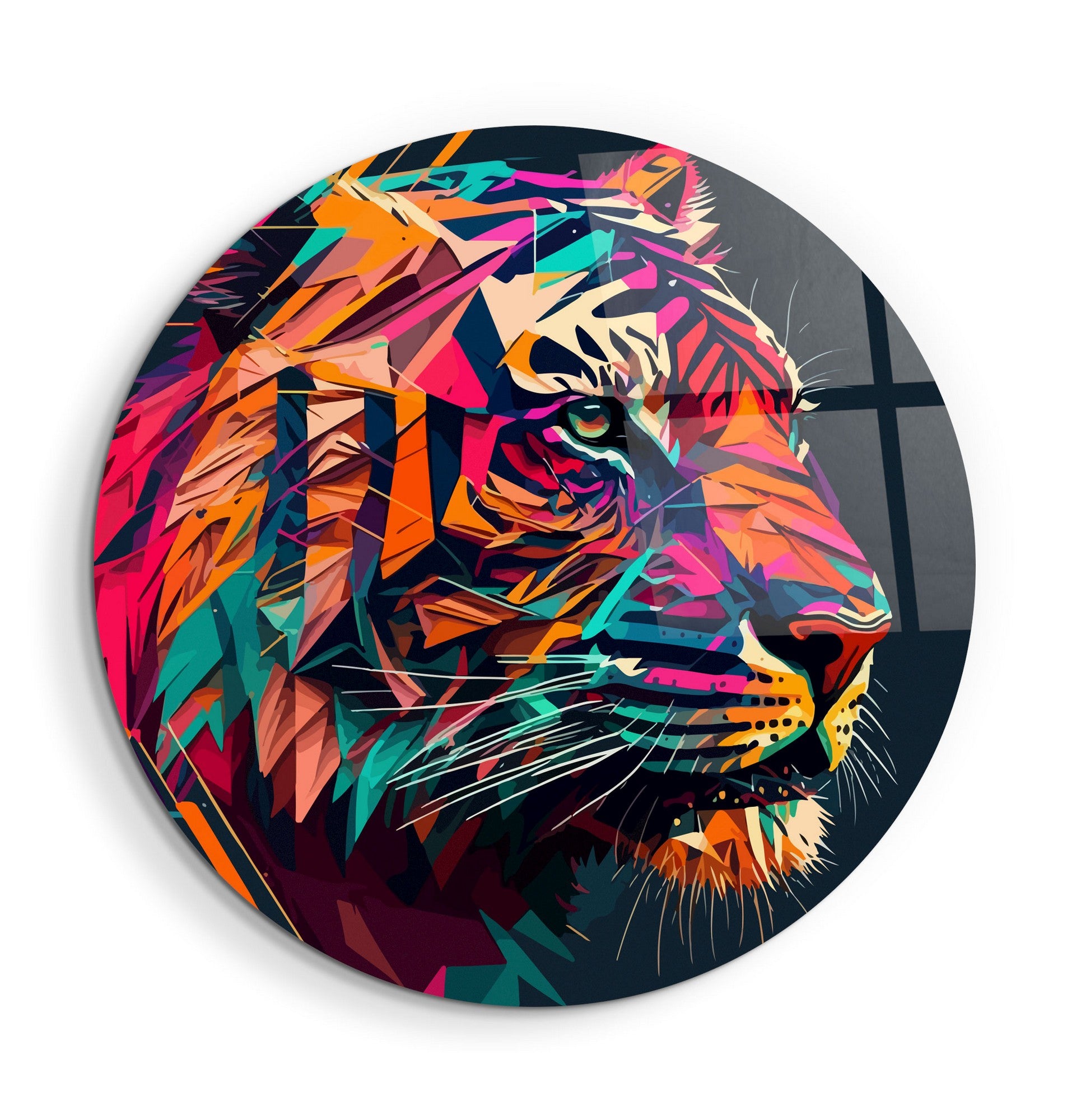 Quadro Decorativo em Vidro Temperado Multicolor 80x80cm - Impressão UV de Alta Qualidade