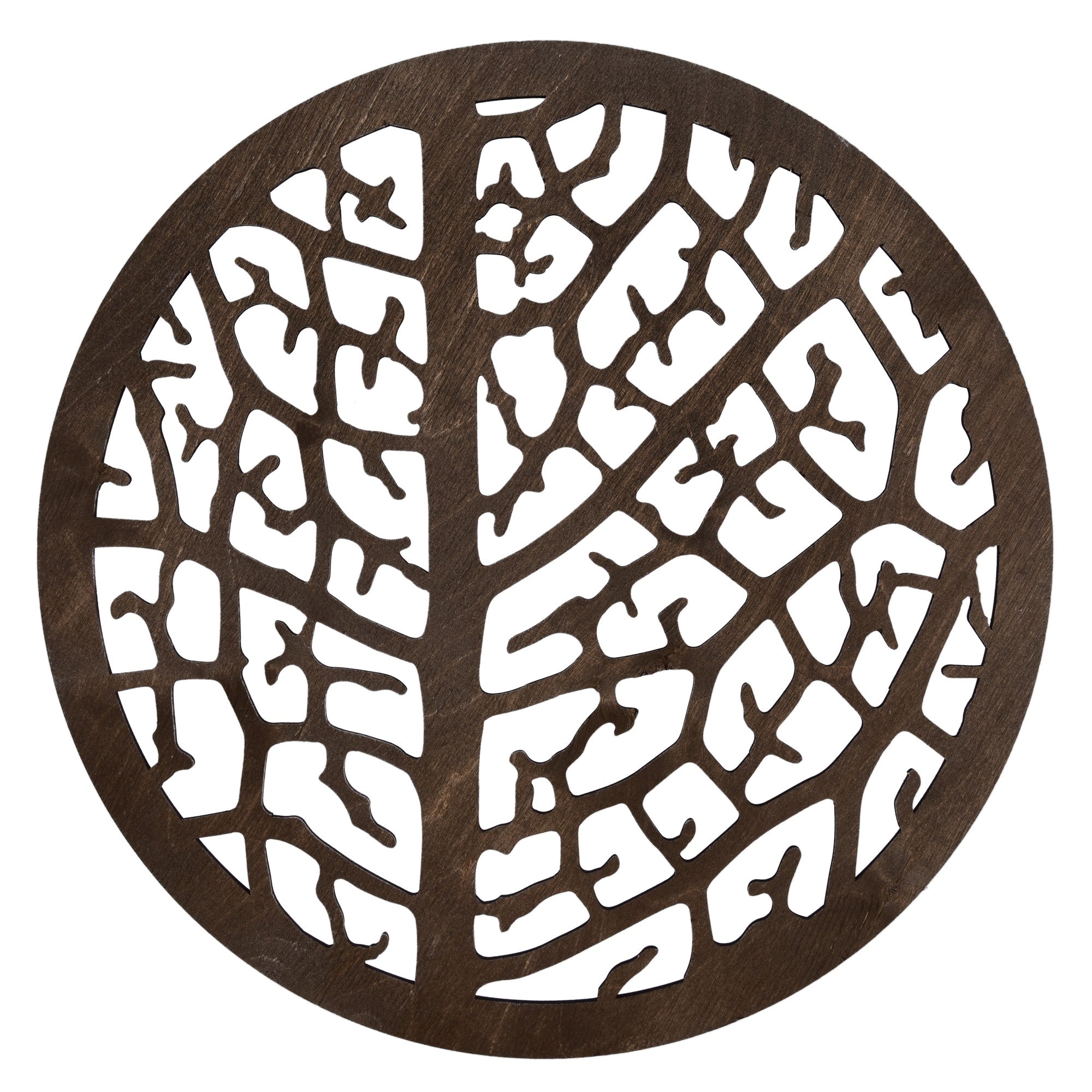 Conjunto de Bases de Pratos de madeira (4 peças)-Coral-Wengué
