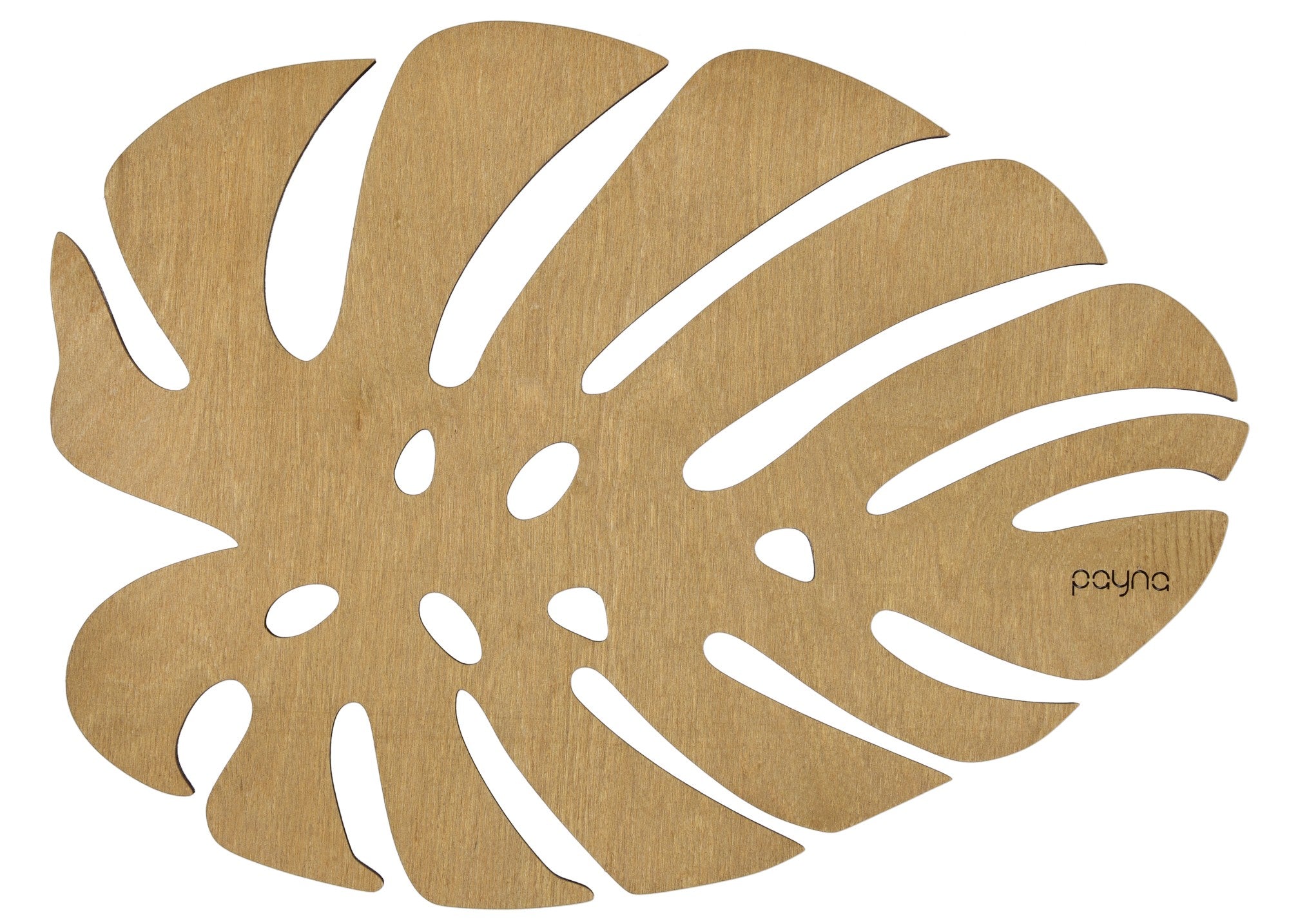 Conjunto de Bases de Pratos de madeira (4 peças)-Monstera-Mel