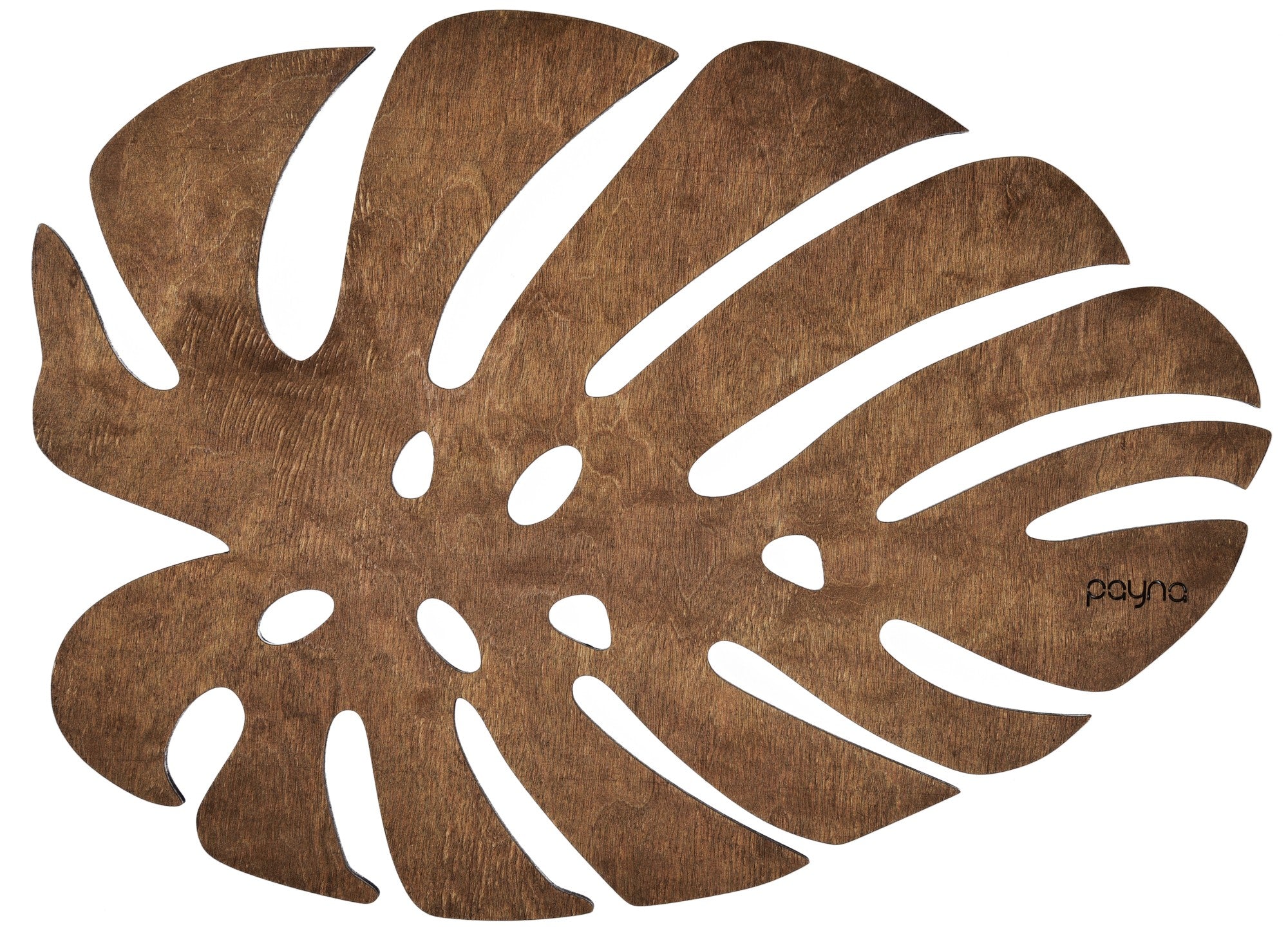 Conjunto de Bases de Pratos de madeira (4 peças)-Monstera-Noz