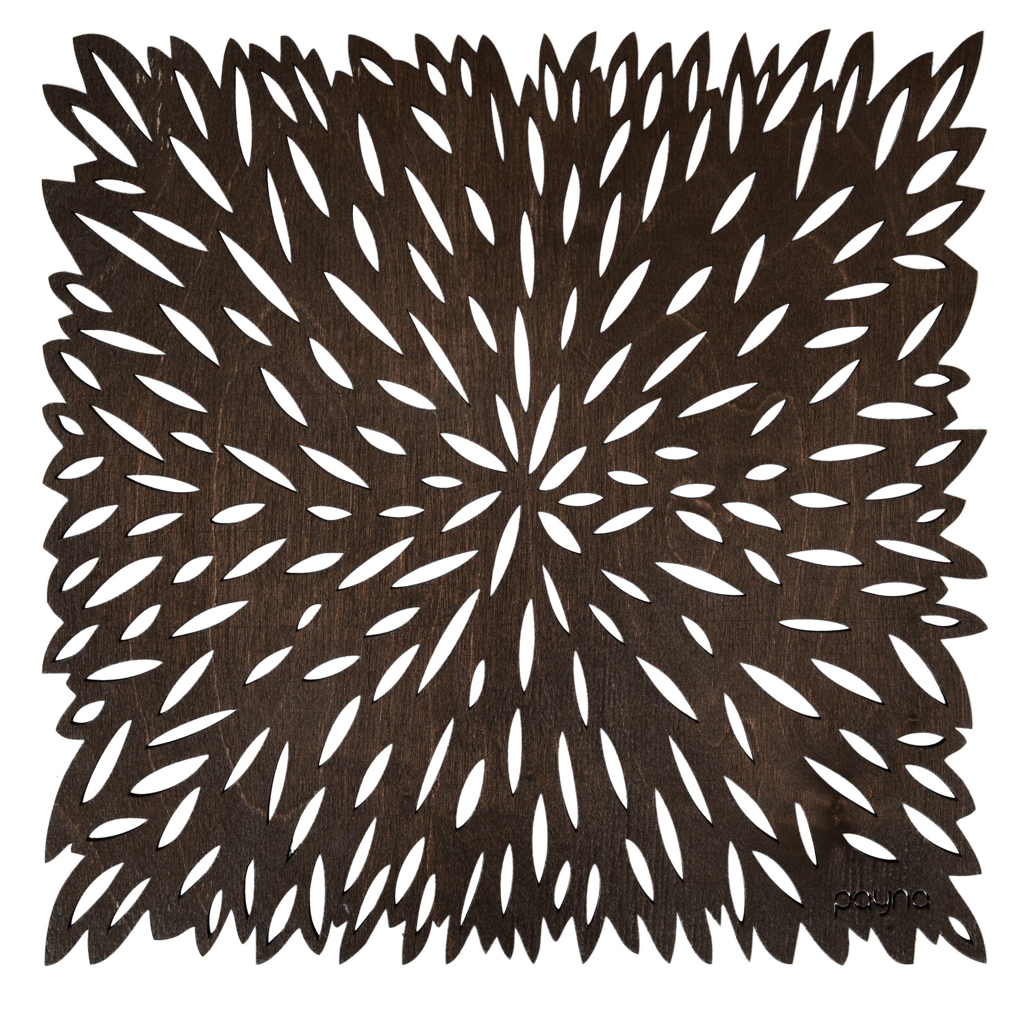 Conjunto de Bases de Pratos de madeira (4 peças)-Pointy-Wengué