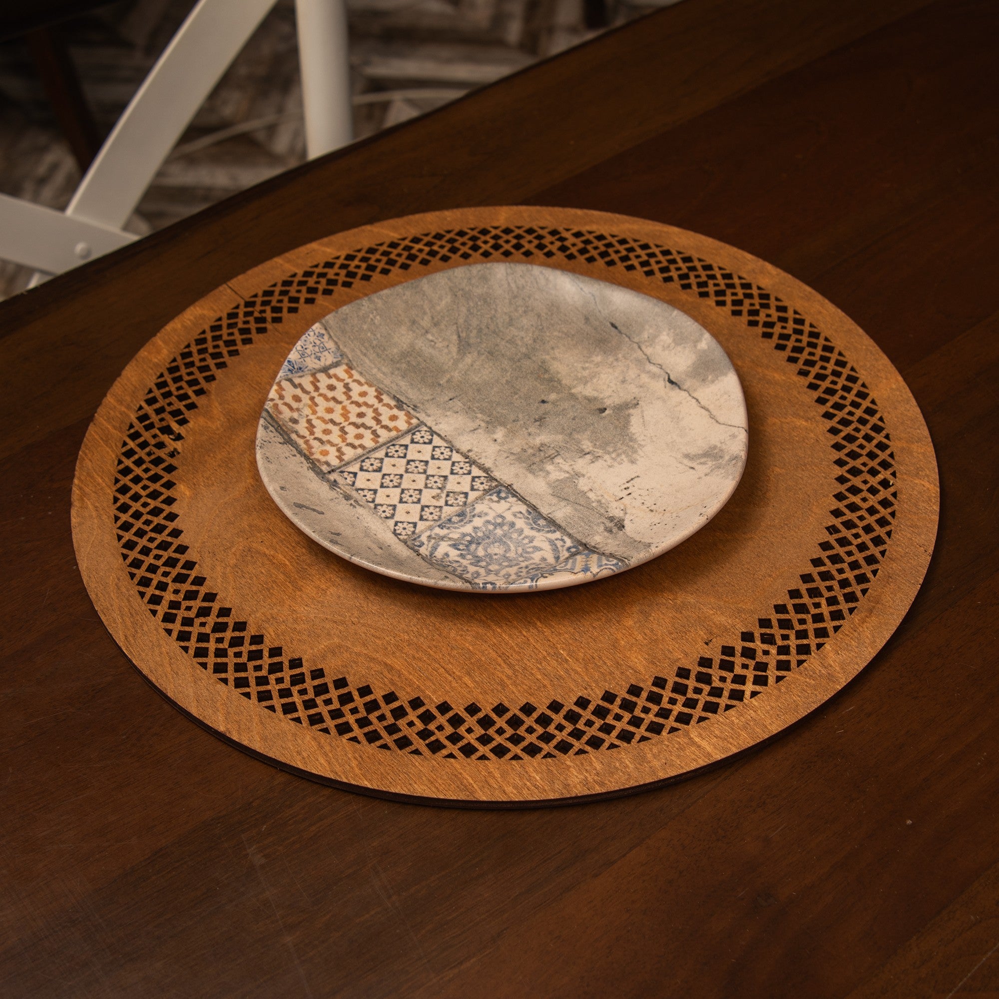 Conjunto de Bases de Pratos de madeira (4 peças)-Seljuk-Noz