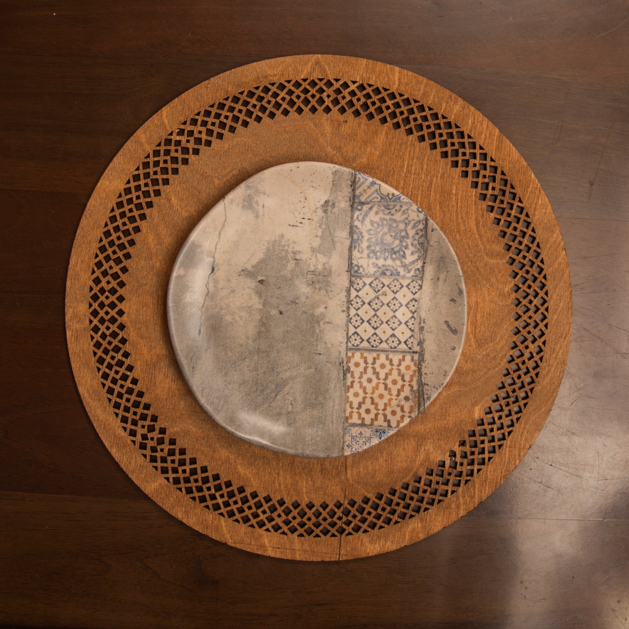 Conjunto de Bases de Pratos de madeira (4 peças)-Seljuk-Noz
