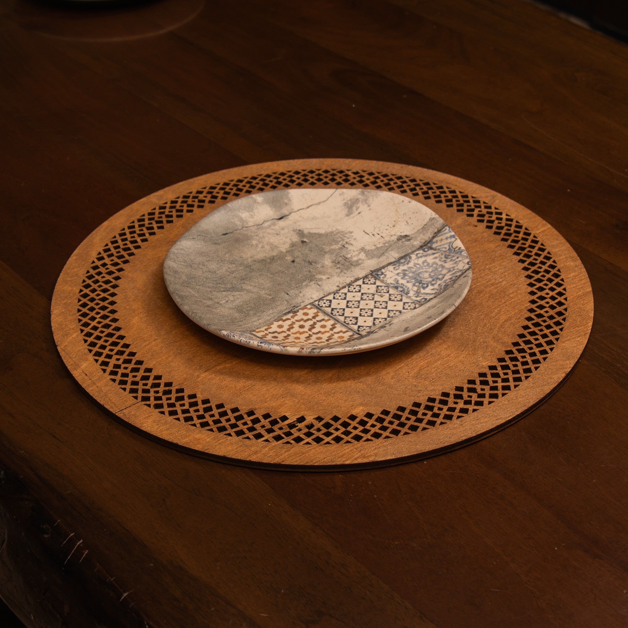 Conjunto de Bases de Pratos de madeira (4 peças)-Seljuk-Noz