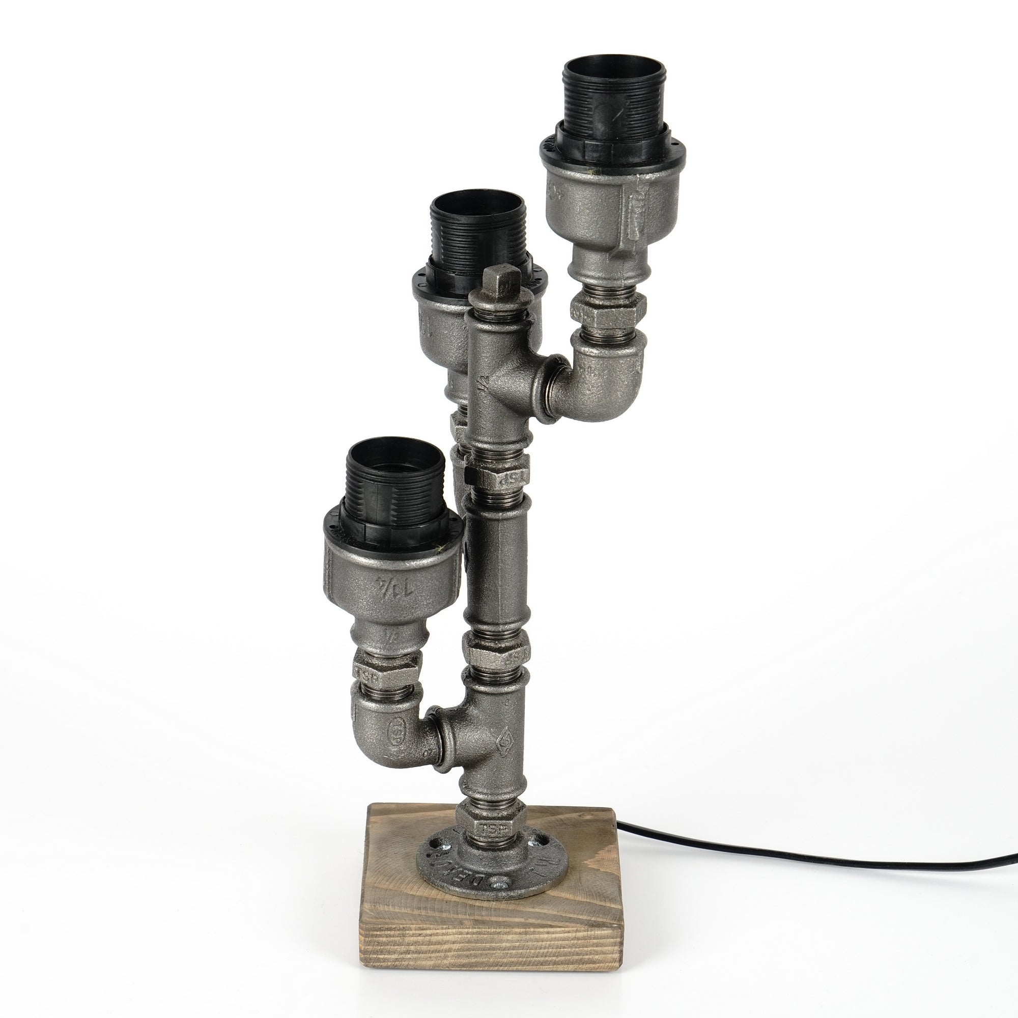 Candeeiro de Mesa – 30 x 15 x 15 cm – Preto – Ferro