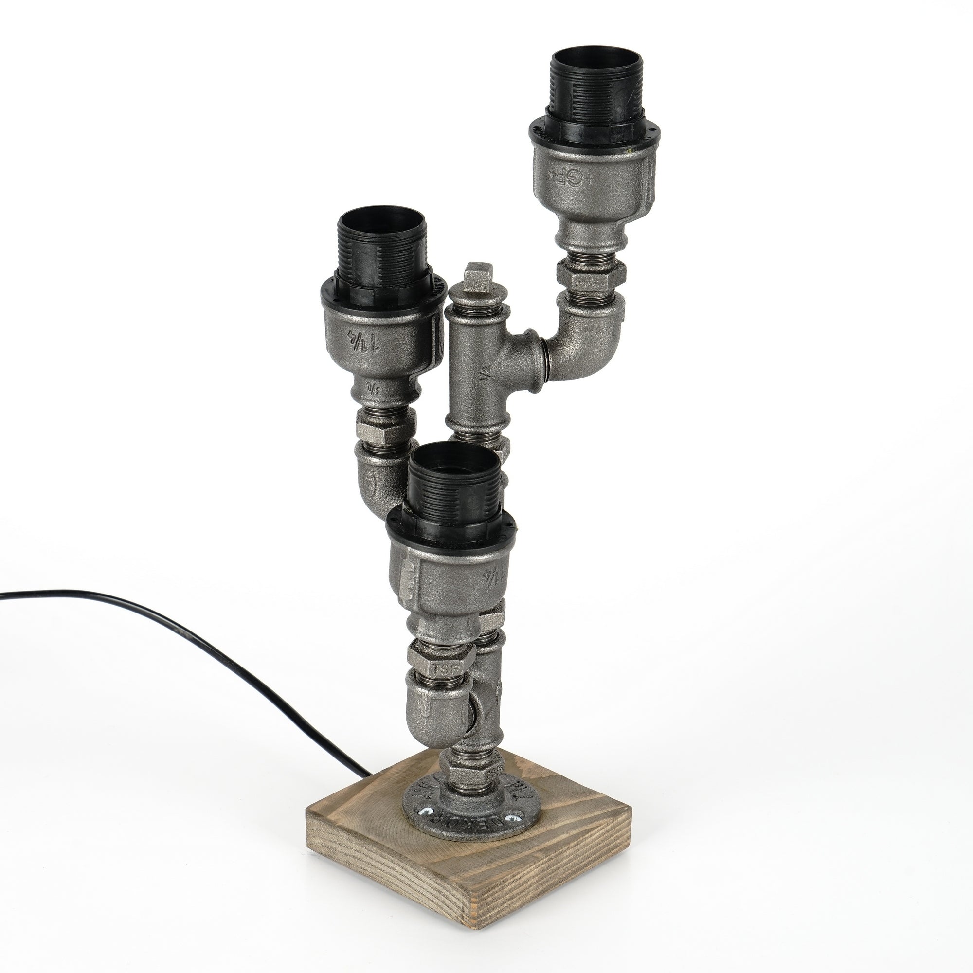 Candeeiro de Mesa – 30 x 15 x 15 cm – Preto – Ferro