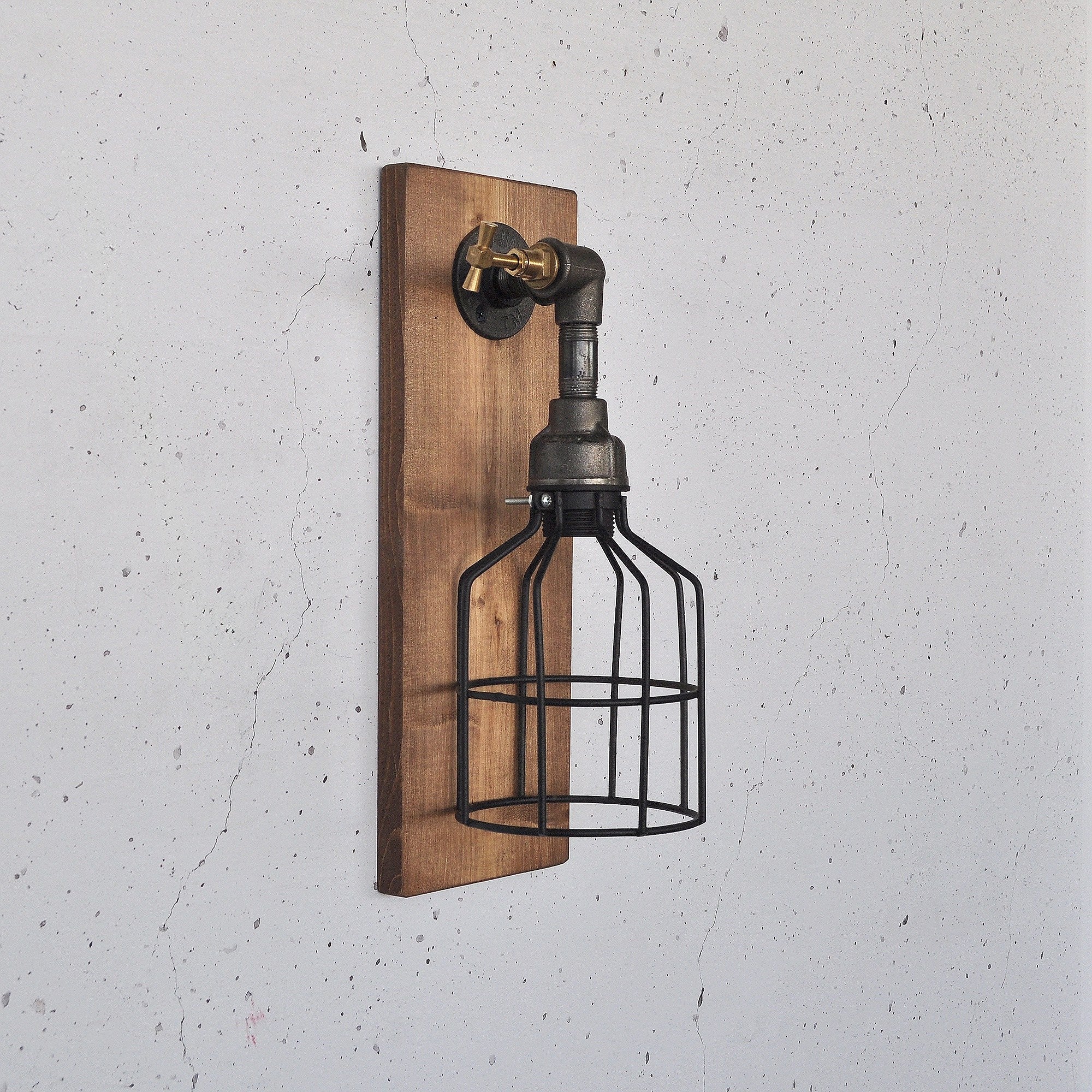 Candeeiro de Parede – 40 x 14 x 16 cm – Madeira – Madeira maciça