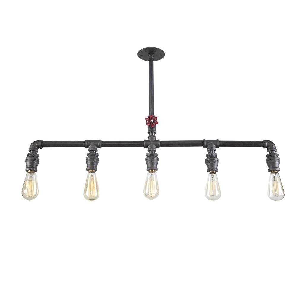 Candeeiro de Teto – 78 x 67 x 10 cm – Preto – Ferro