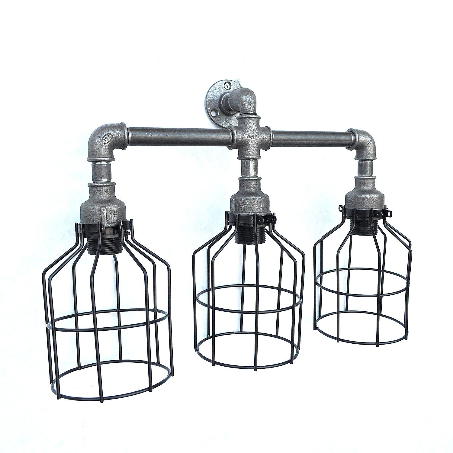 Candeeiro de Parede – 53 x 17 x 40 cm – Preto – Ferro