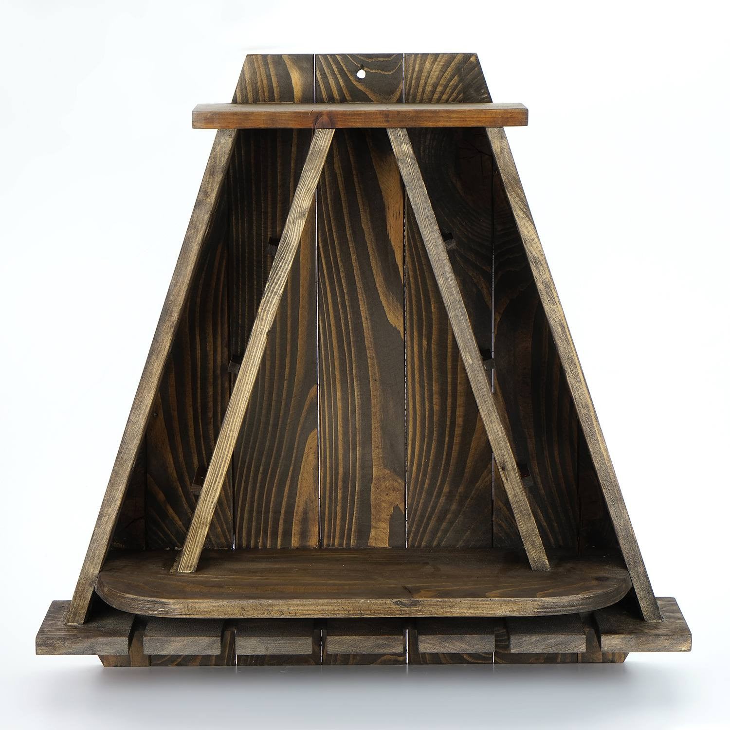 Prateleira de cozinha – 57 cm x 58 cm x 18 cm – Carvalho escuro – Madeira de abeto