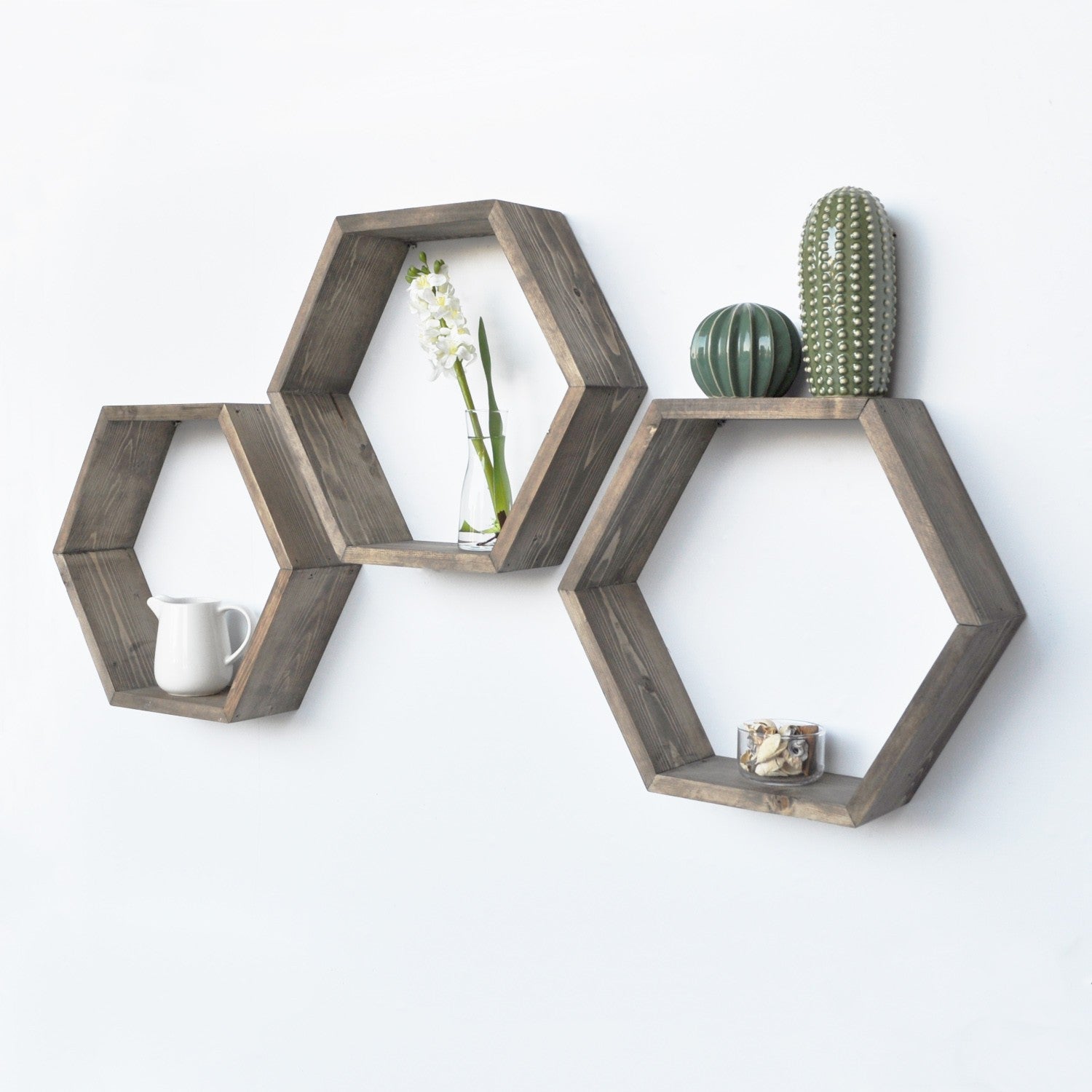 Prateleira de parede-HEX001-Noz
