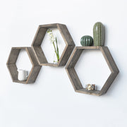 Prateleira de parede-HEX001-Noz