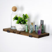 Prateleira de parede de madeira decorativa-LAM007-Nogueira
Preta