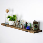 Prateleira de parede de madeira decorativa-LAM010-Nogueira
Preta