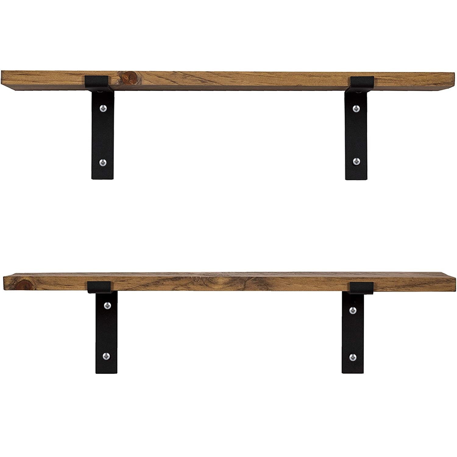 Prateleira de parede de madeira decorativa-LAM022-Noz