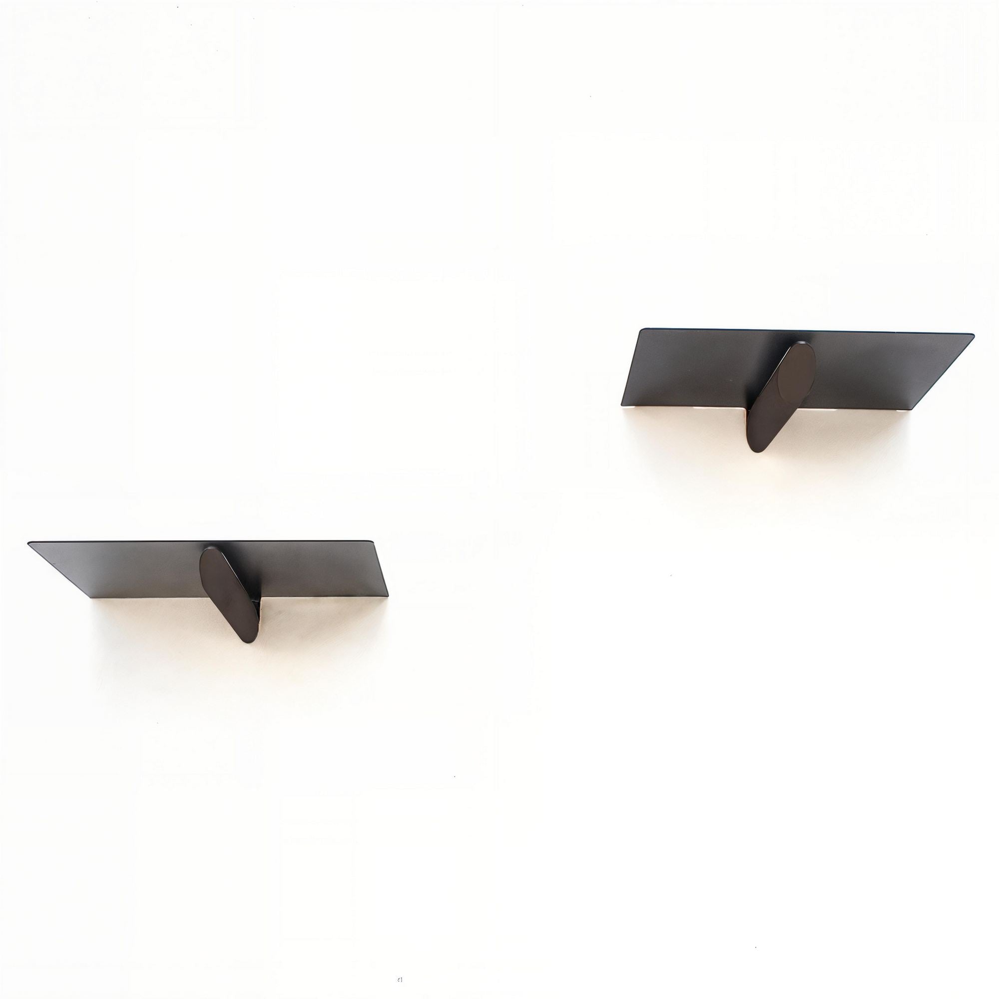 Prateleira de parede decorativa de metal estilo boêmio (2 peças), marrom e preto, 21 x 6 x 15 cm | 100% metal, montável na parede, capacidade de 5 kg | Decoração elegante e funcional para casa